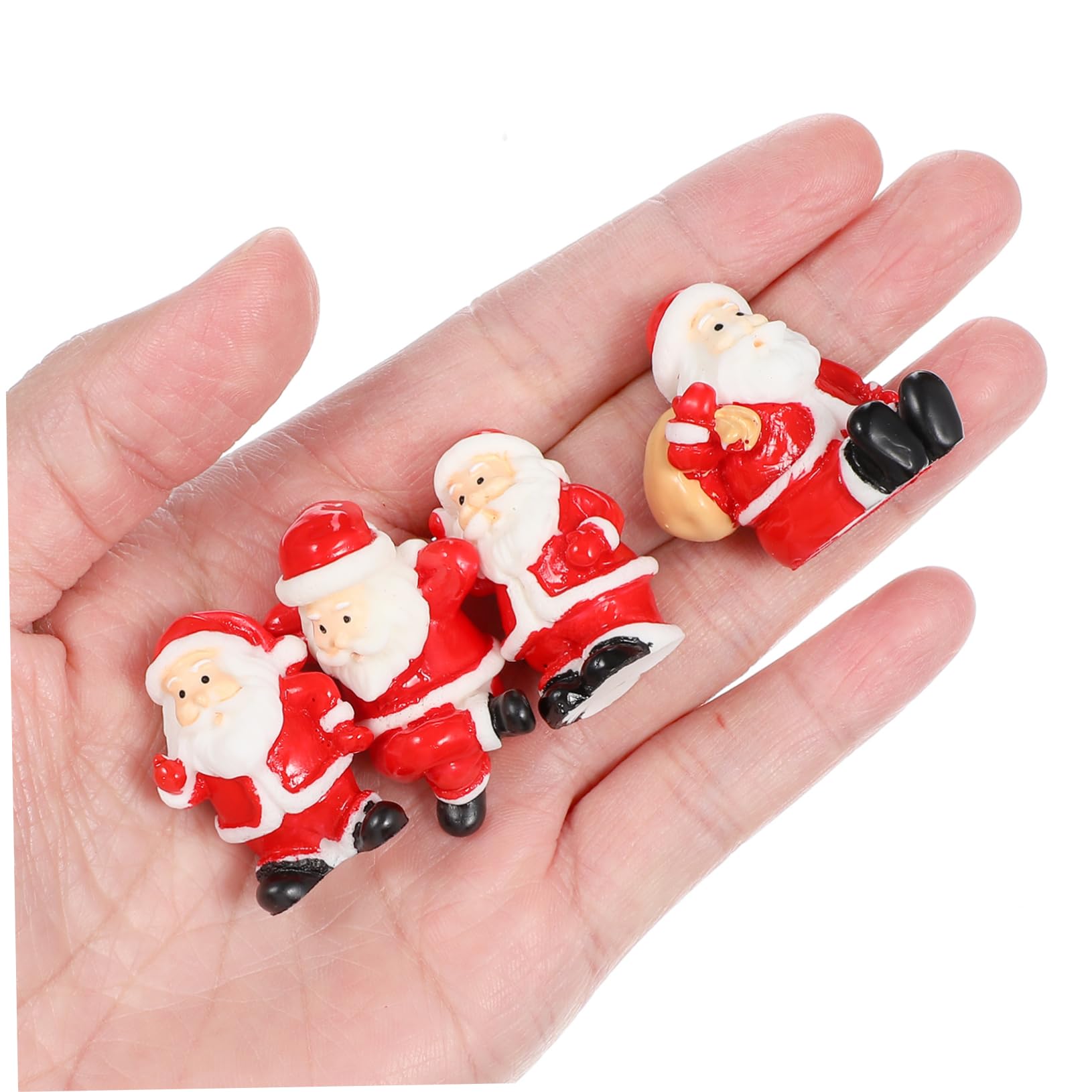 ULTECHNOVO 12stücke Mini Weihnachtsmann Statue Aus Kunststein Weihnachtsmann-figur Zum Dekorieren Von Weihnachtsbaum Weihnachts-mikrolandschaft Tischdeko Für Wohnzimmer Und Büro