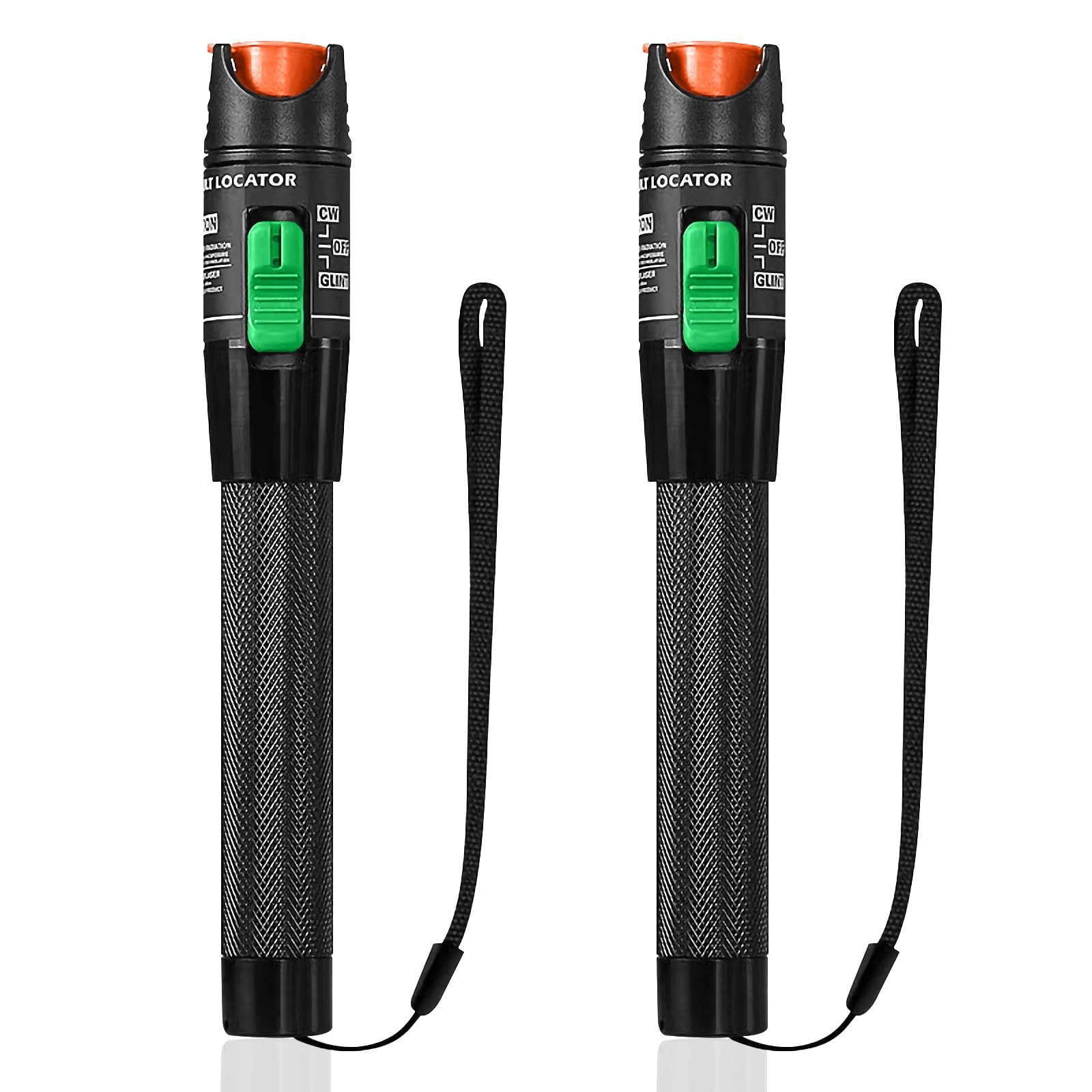 2 kits de localisateur visuel de défauts 30 MW, testeur de câble à fibre optique 30 km pour l'ingénierie des télécommunications CATV, testeur de fibre VFL adaptant l'interface FC/SC/ST de 2,5 mm