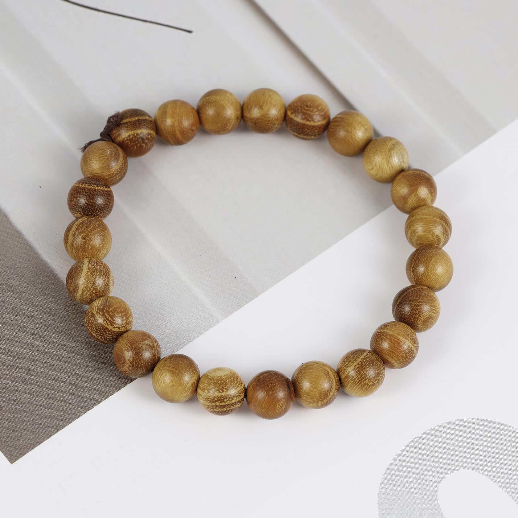 Pulsera elástica de Cuentas de Madera para Hombre y Mujer - 8 mm