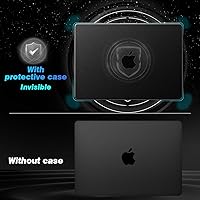 Vista 22 de EooCoo Funda compatible con MacBook Air de 15 pulgadas M5 2026 2025-2023 Release M4 M3 M2 modelo A3448 A3241 A3114 A2941, carcasa rígida de negro
