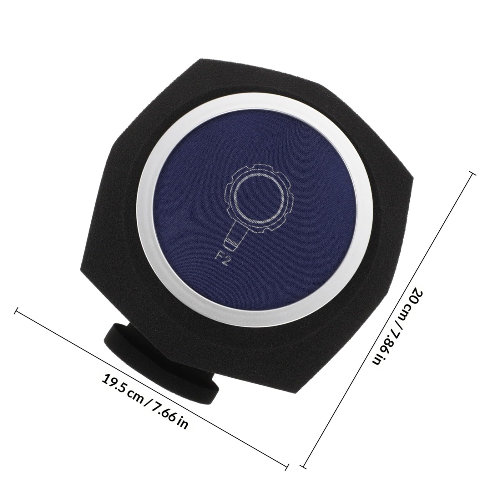 Beavorty Funda de Esponja para Micrófono Aislamiento Acústico, Cubierta Antiviento Flexible Azul Octogonal, Tamaño Compacto para Micrófonos de Grabación y Transmisión Profesional