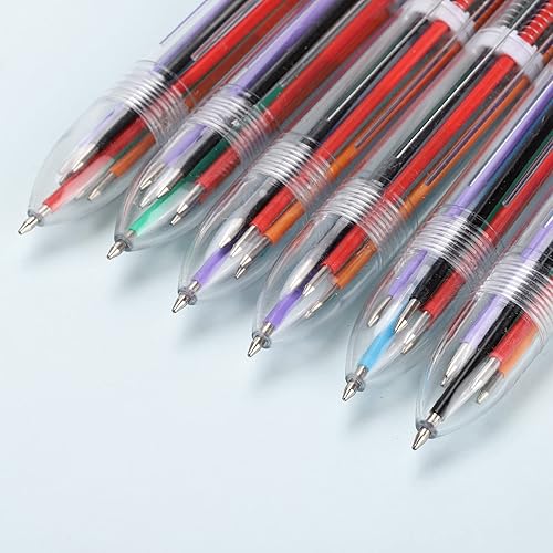 Miniatura 4 de 50 bolígrafos retráctiles 6 en 1 para oficina, suministros escolares, estudiantes, niños (0.5mm0.020")