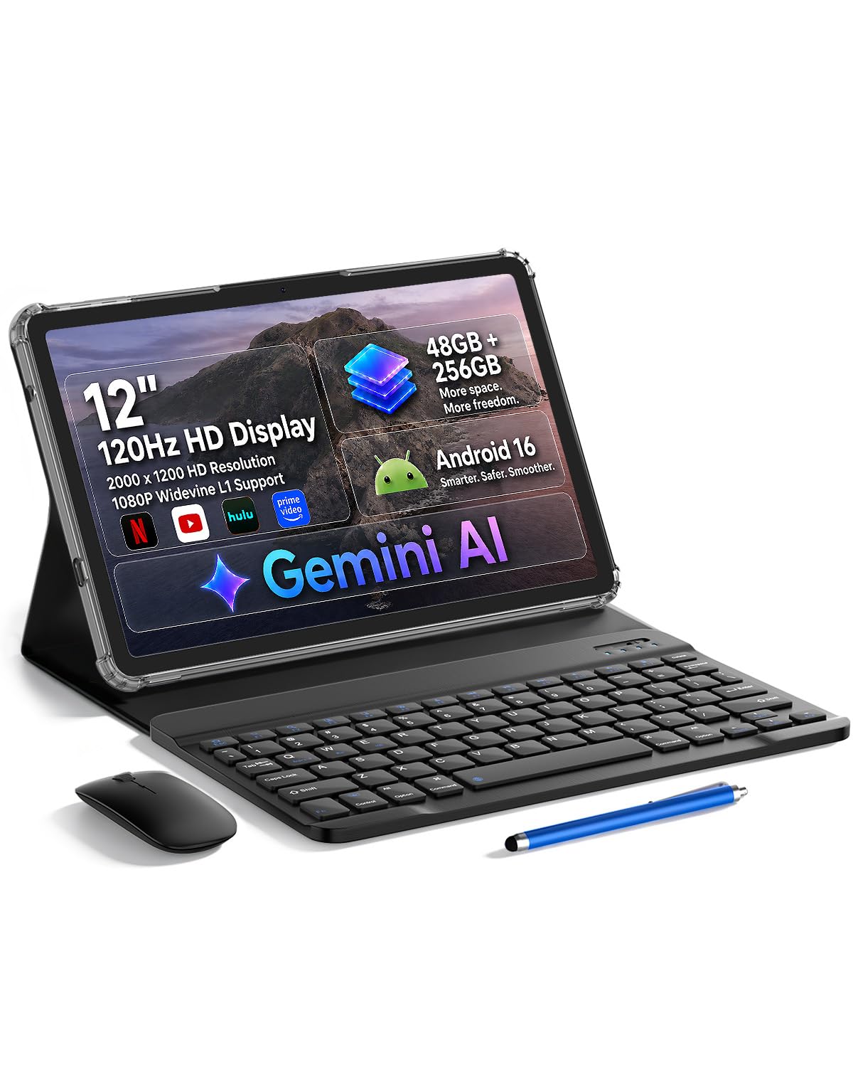 Photo 1 of HNVHNV 12" 2K 120Hz Android Tablet with Keyboard