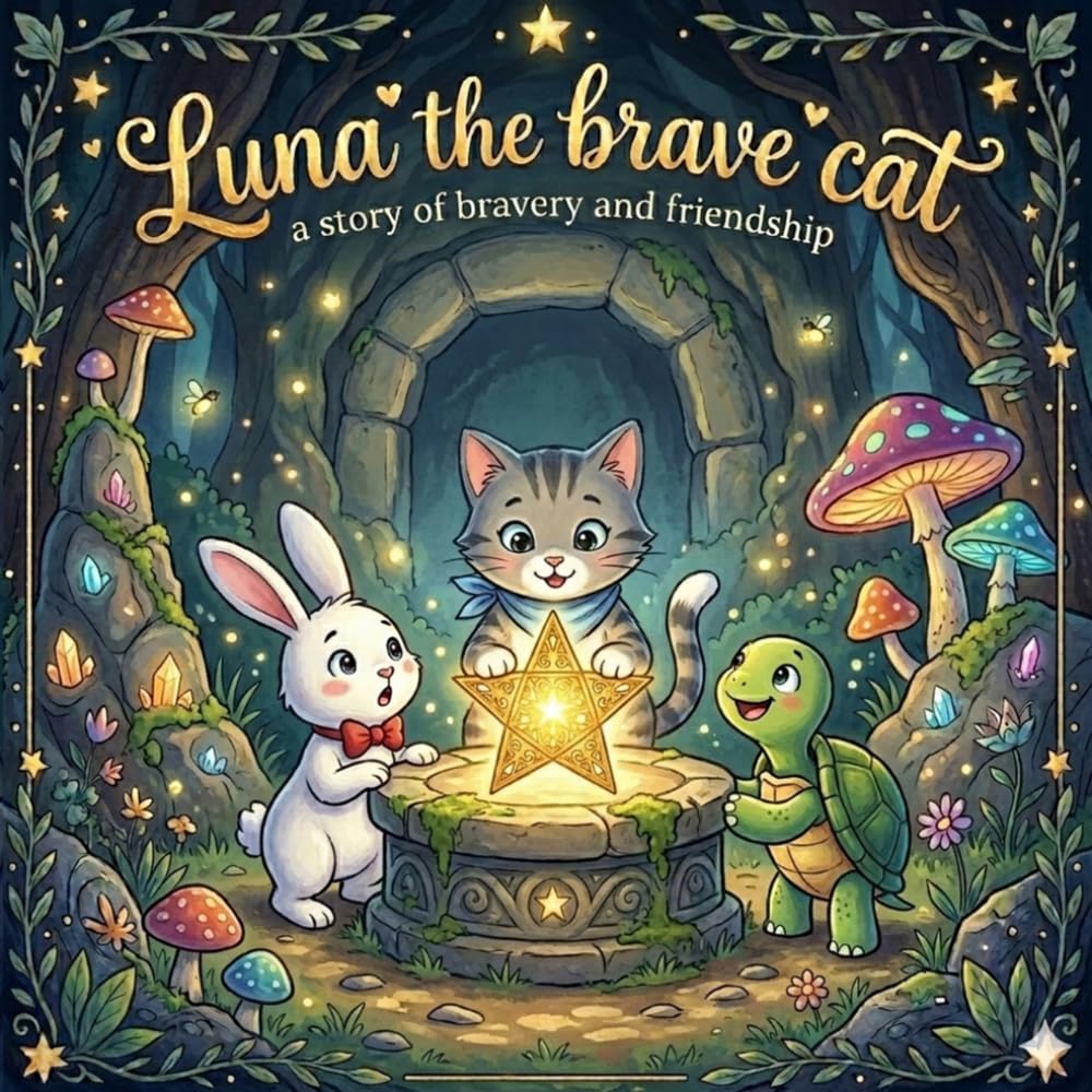 Luna the Brave Cat The Brave Luna Series (Book 1): A Bedtime Story of Bravery, Friendship, and Animal Adventures for Kids Magical Forest Tale About Courage and Kindness.