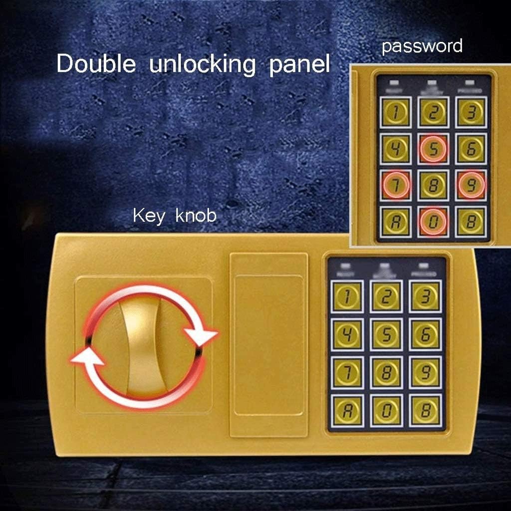 Electronic Digital Safe Deposit Box, Solid Steel Structure Hidden in The Lock Bolt, Wall Anchor Design for Home Office Hotel Business Jewelry Cash