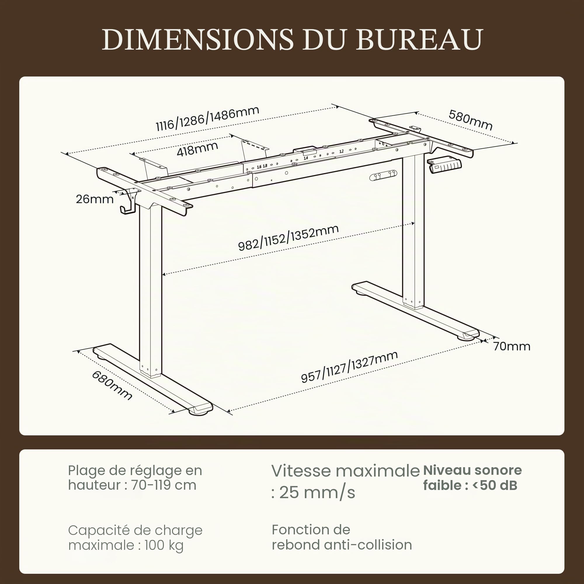 FlexiSpot Bureau Assis Debout Électrique à 2 Moteurs Charge 100kg, Bureau Réglable en Hauteur en Acier avec Panneau Smart à Fonctions Mémoires, Système Anti-collision, Cadre en Noir