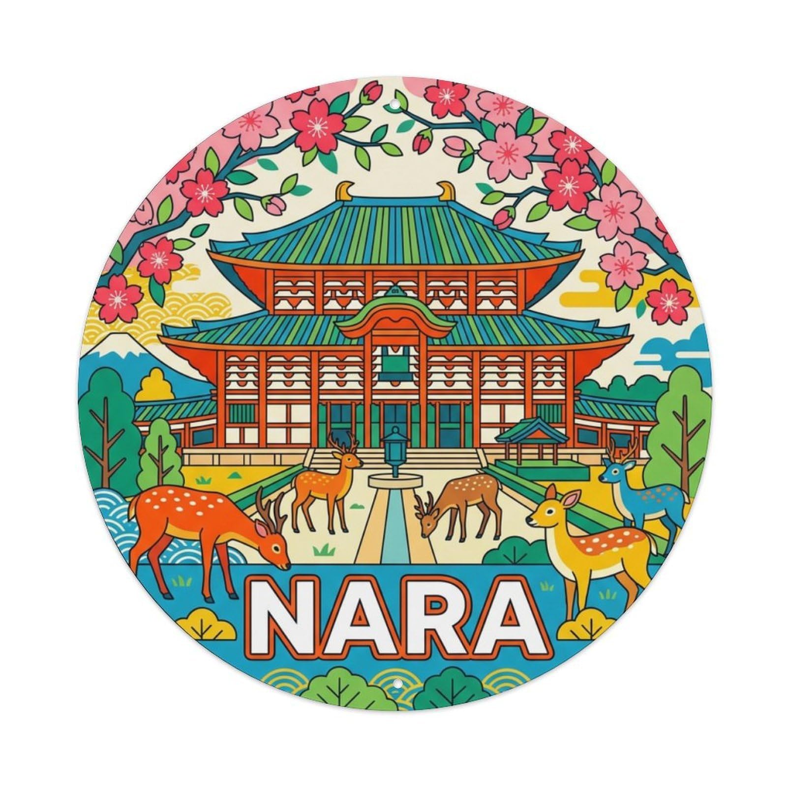 Japan Vintage Travel Nara Metal Tin Sign