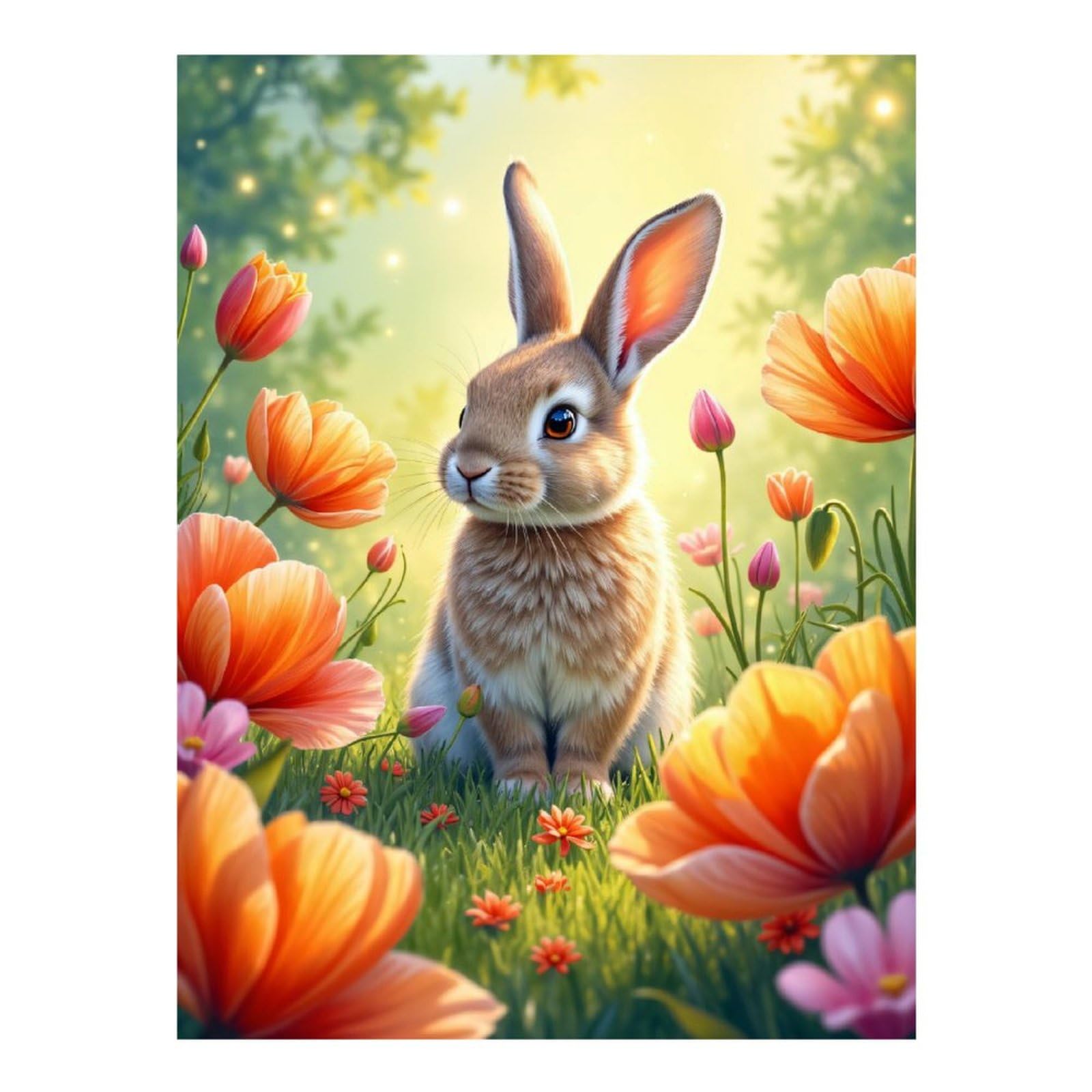 ダイヤモンドアートクラブ　Bunny in flower pot Bunny In Flower Pot – Diamond Art Club