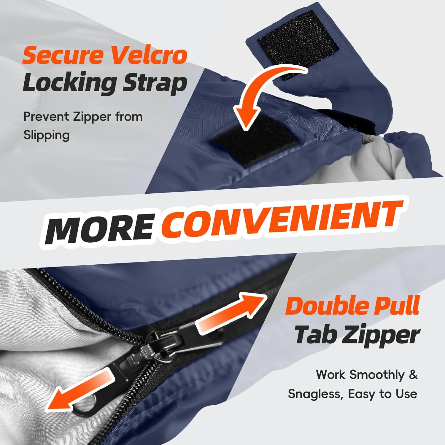 MEREZA Sleeping Bags for Adults Cold Weather Mens Warm Sleeping Bag for Big and Tall Girls Boys with Compression Sack for 3-4 Season Camping Backpacking Hiking