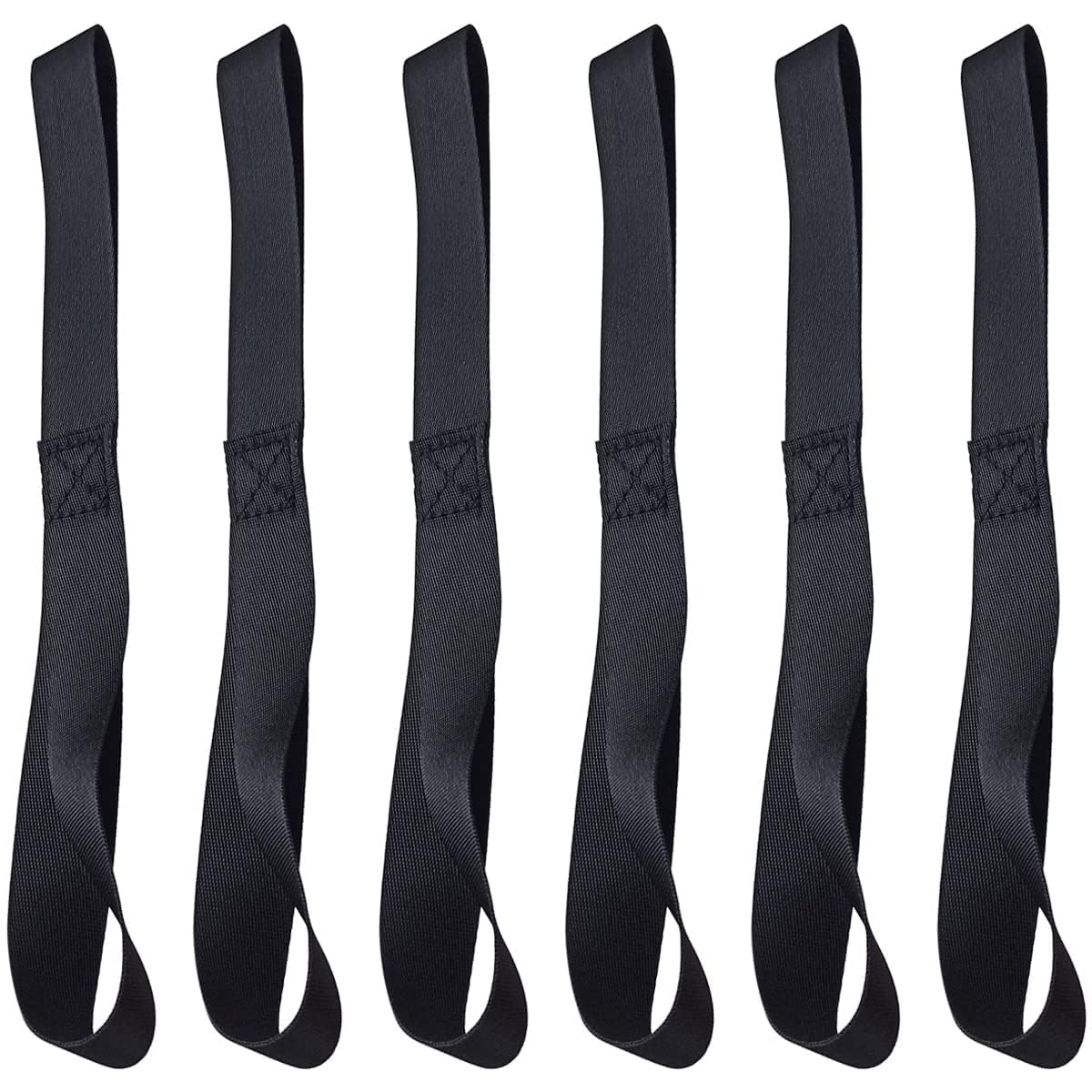 Black Soft Loop Tie Down Straps (6 Pack) 4500Lbs Breaking Strength 1500Lbs Load Capacity Heavy Duty Tie Down Loops for Securing Motorcycles Scooters (1.5 Metre Belt)(Design-5)-image-31