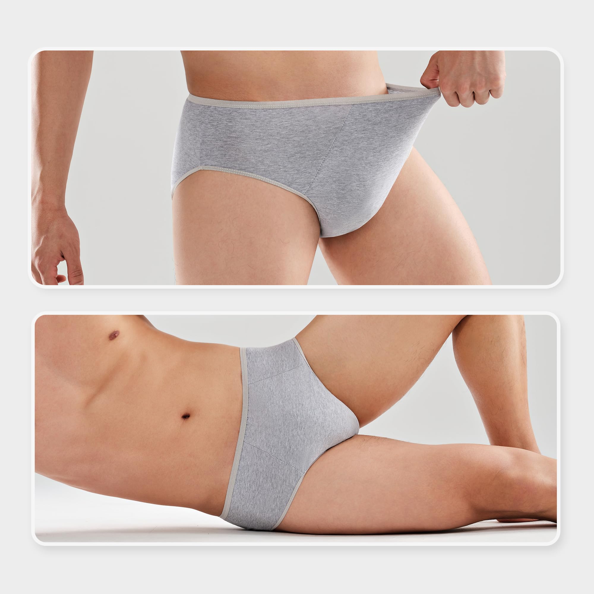 20 Piezas Ropa Interior Desechable de Algodón para Hombre Braguitas Portátiles para Viajes Fitness Hotel SPA Estancias en Hospital