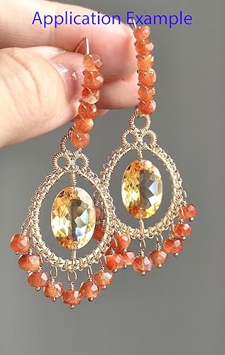 Miniatura 6 de Adabele - 1 hebra de piedra preciosa curativa de jade canadiense verde natural de 0.157 in x 0.118 in, cuentas espaciadoras facetadas pequeñas