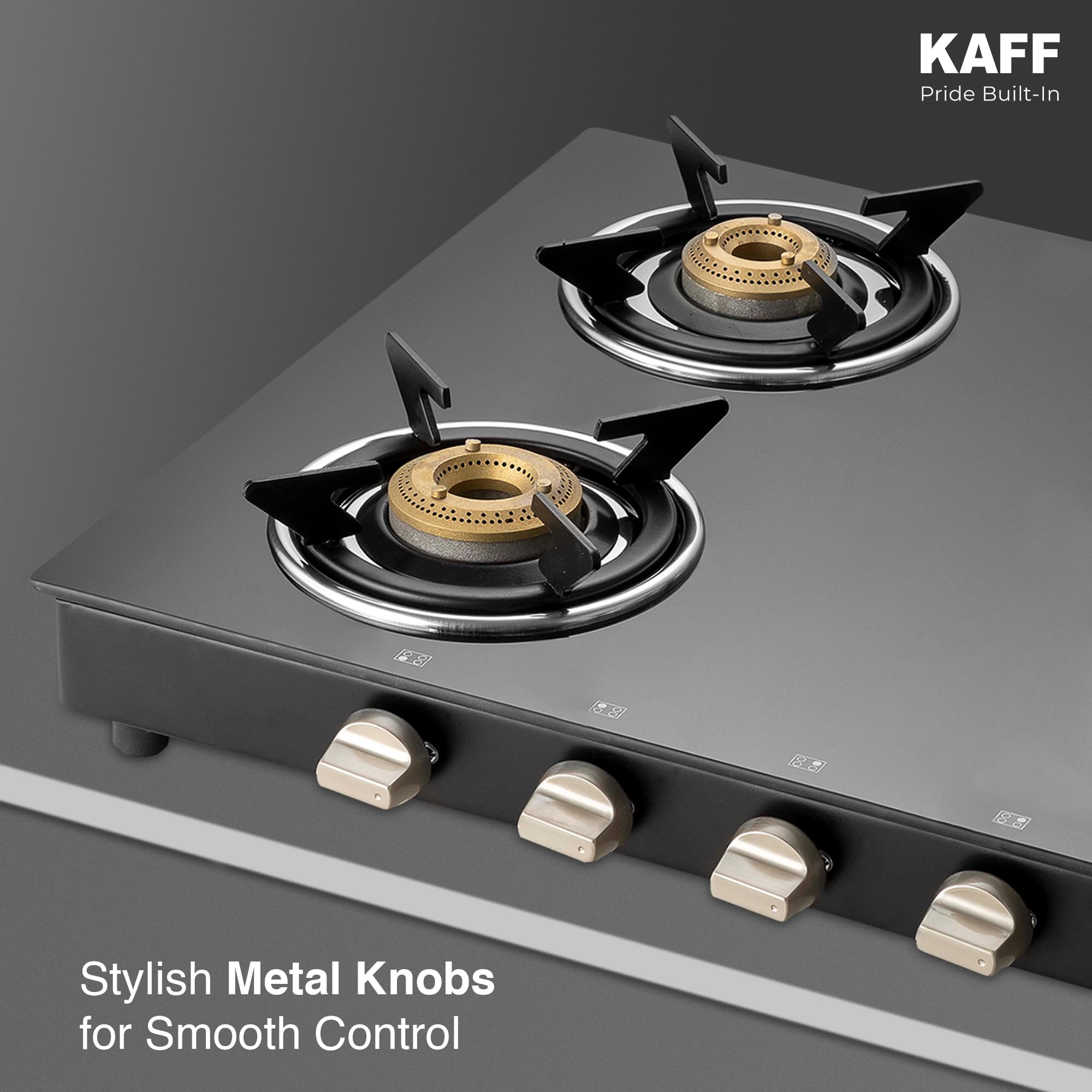 KAFF 4 Burner Gas Stove - Black -3