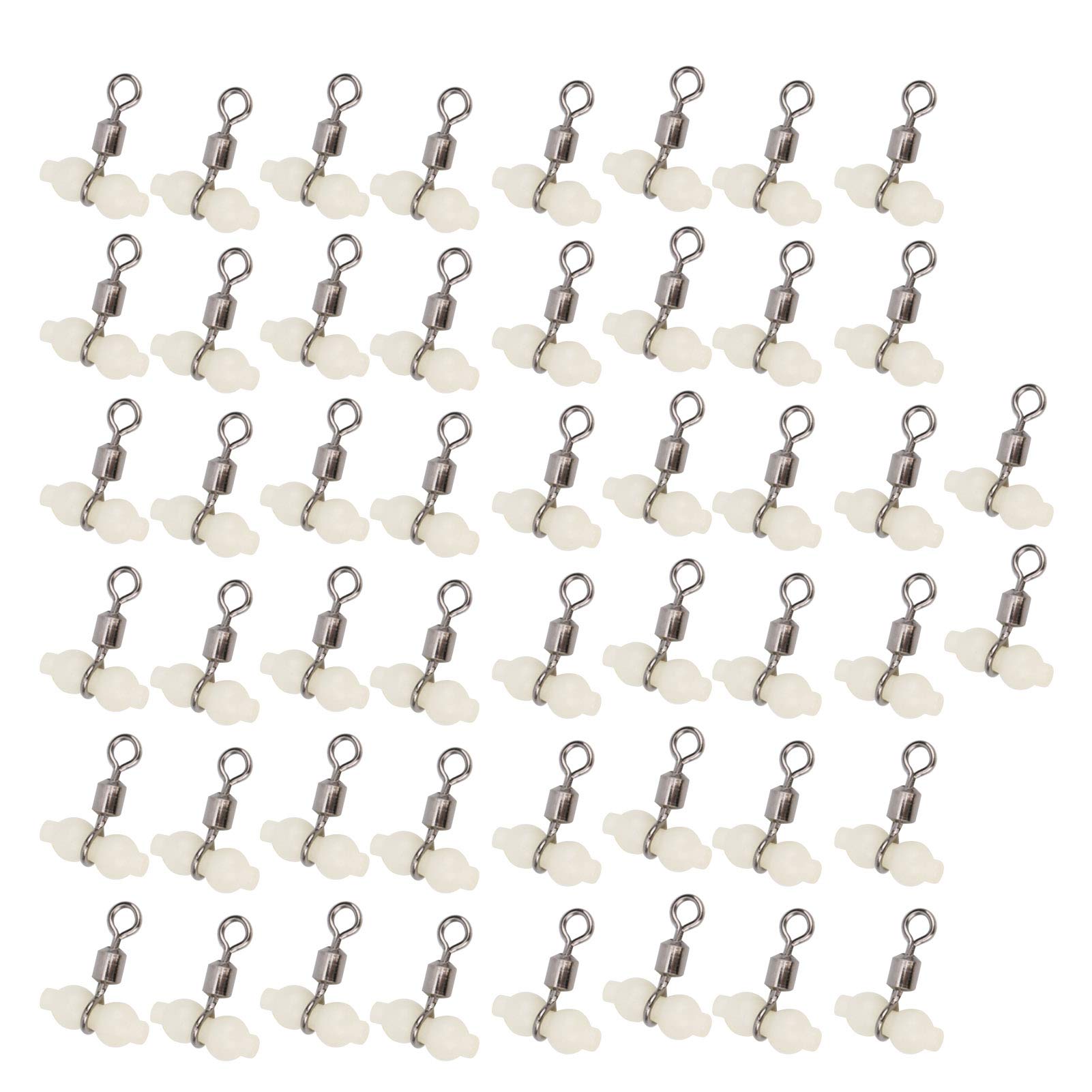 Gourd Swivel 50Pcs Accessorio da Pesca Leggero a Forma di T Girelle da Pesca Flessibili a Forma di 8 per la Pesca