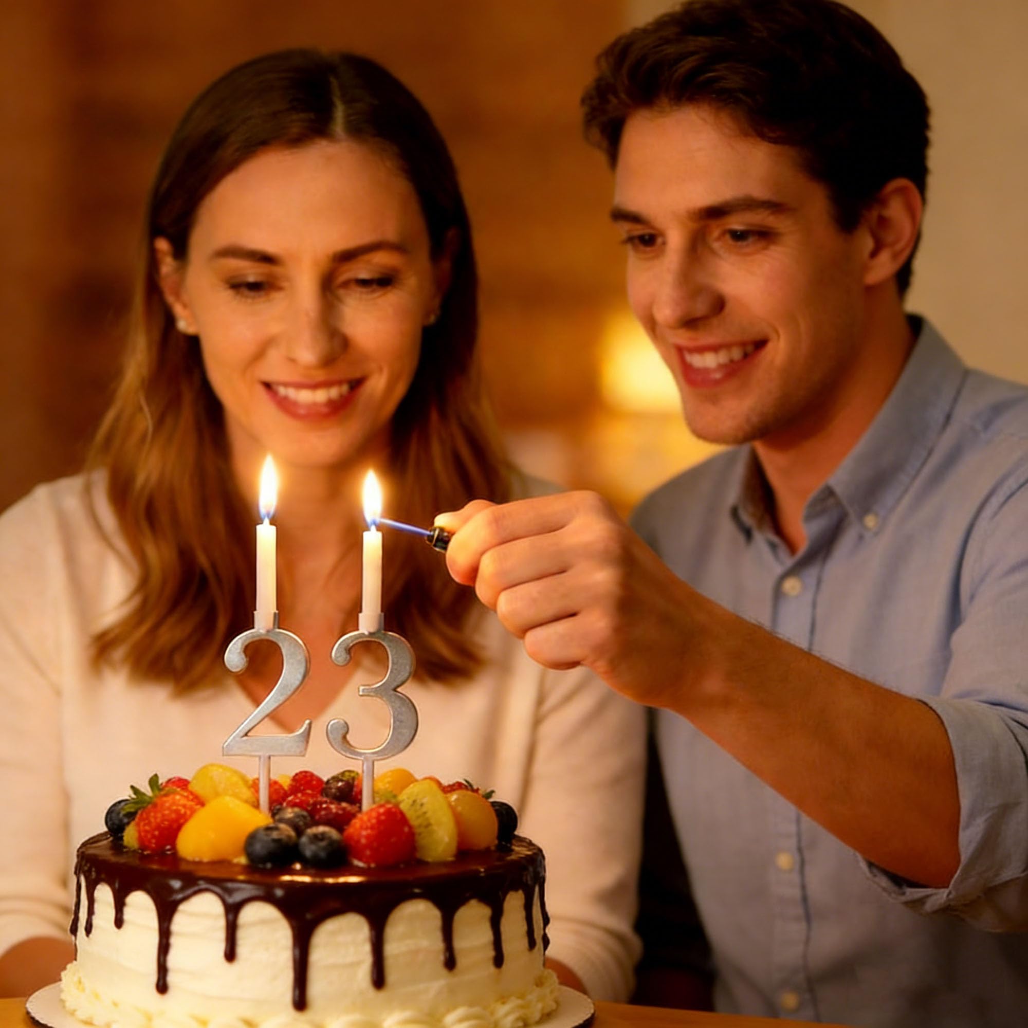 Lot de bougies réutilisables en forme de chiffre pour gâteau d'anniversaire, avec bougeoirs numériques pour fêtes, anniversaires, mariages et autres occasions spéciales (mixtes)