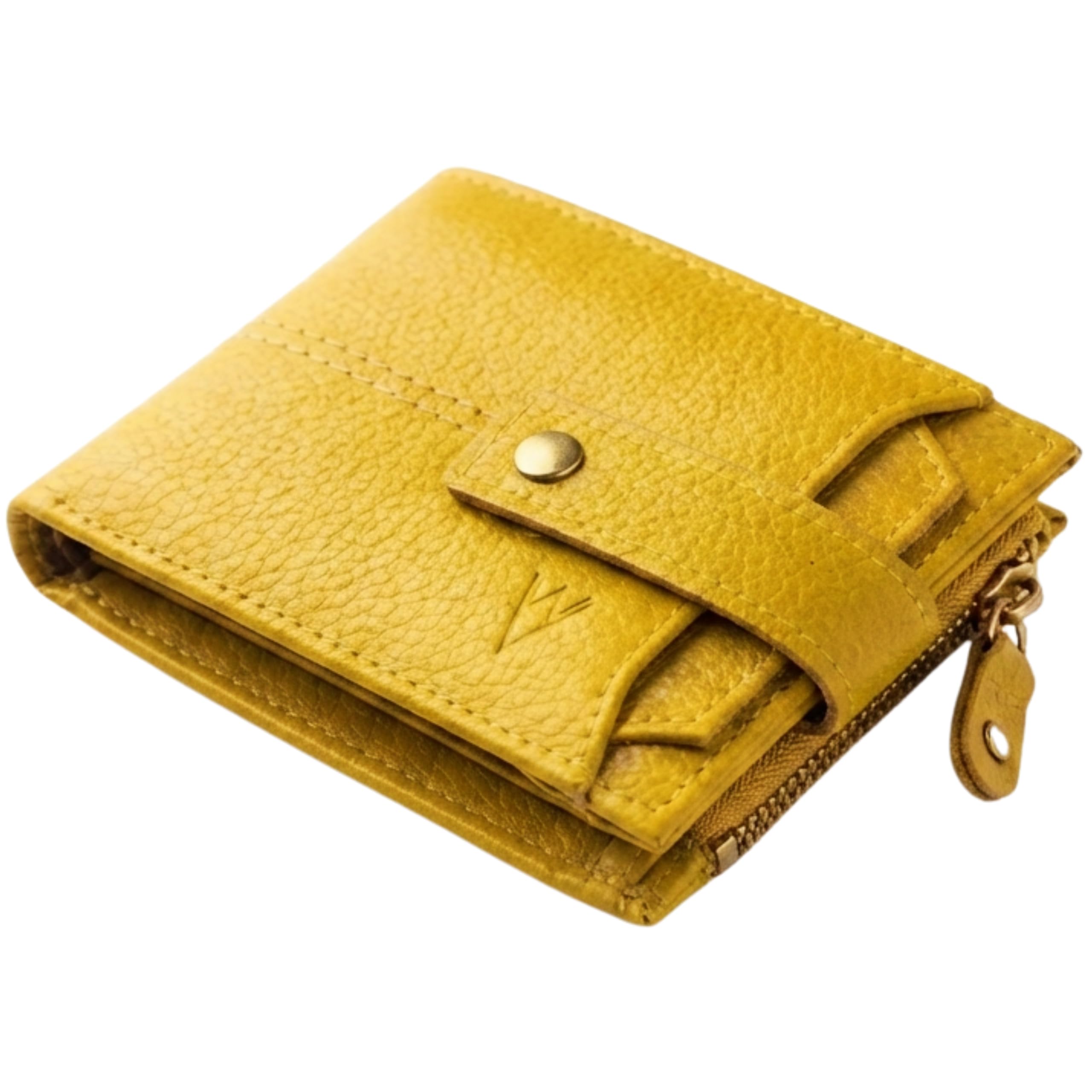 Yellow Leather Wallet for Men | RFID Blocking Mens Wallet | Ultra Strong Stitching | 12 Card Slots I Detachable Card Holder I Wallets Men Leather | 6 Months Warranty-image-15