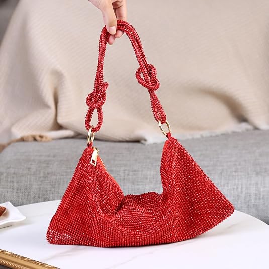 Covelin Women's Shiny Rhinestone Evening Bag – Diamond Tote Shoulder Bag, 10.2x6.3 Inch - View #8