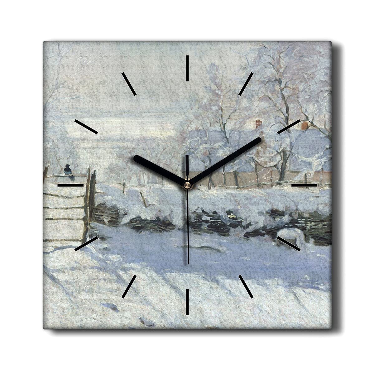 Horloge sans tic-tac sur toile Monet pour dormir ou lire au calme