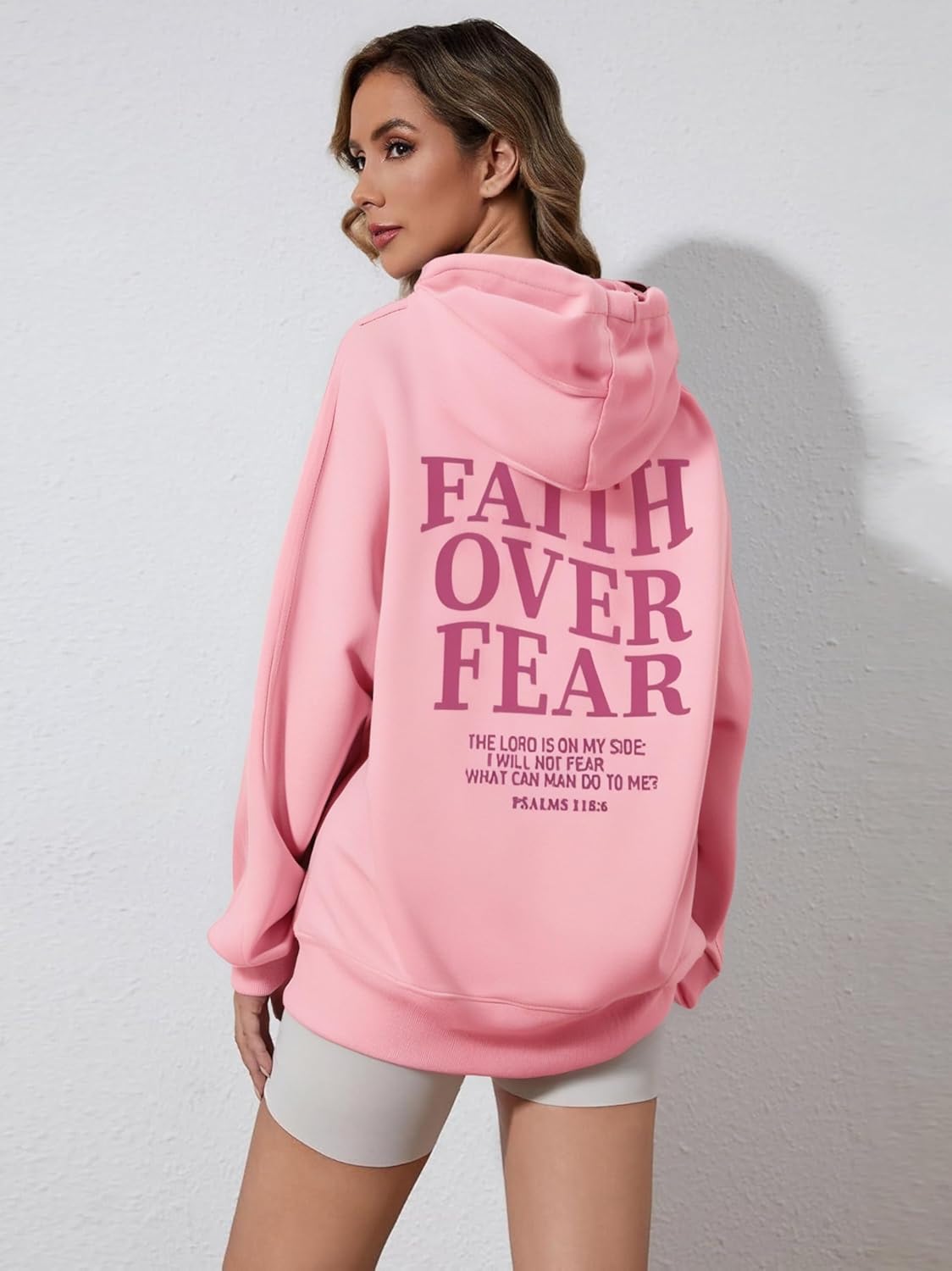Faith Over Fear Hoodie-Christian Hoodies for Women Christian Religious Sayings Sweatshirts Inspirational Jesus - Image 5