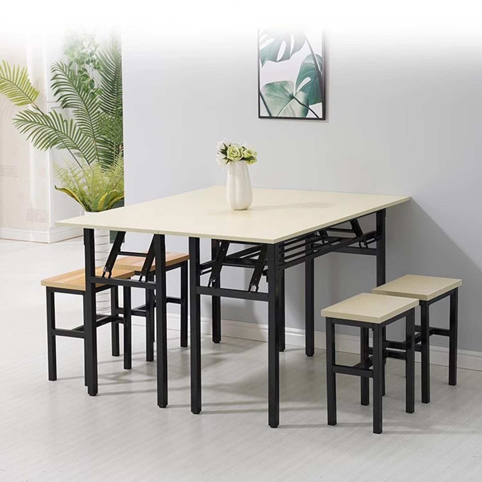 Juego de mesa de conferencias grande para entrenamiento de oficina y sala de juntas, mesas rectangulares de reuniones y seminarios para negocios, ideal para salas de conferencias, colaboración en