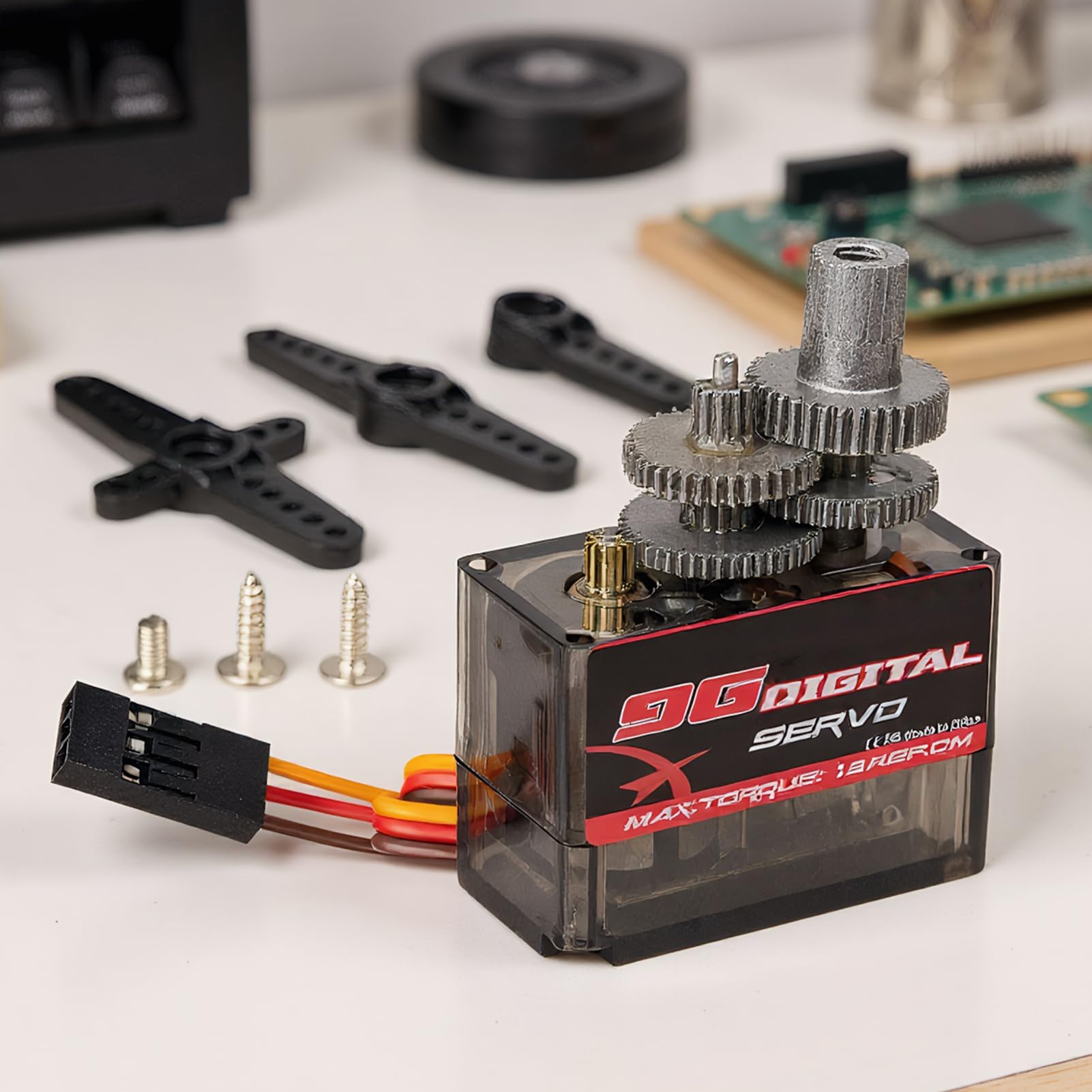 Servo digital | servo digital para la dirección de coches RC - 1,4 kg de bajo nivel de ruido, ángulo de control de 180 grados, para adolescentes, niños, principiantes entusiastas aficionados