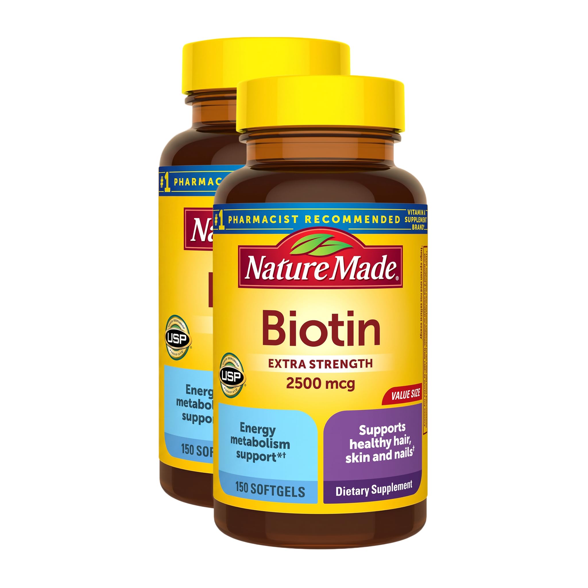 Nature Made Biotin 2500 mcg Extra Strength, 150 Softgels — Amazon image 10