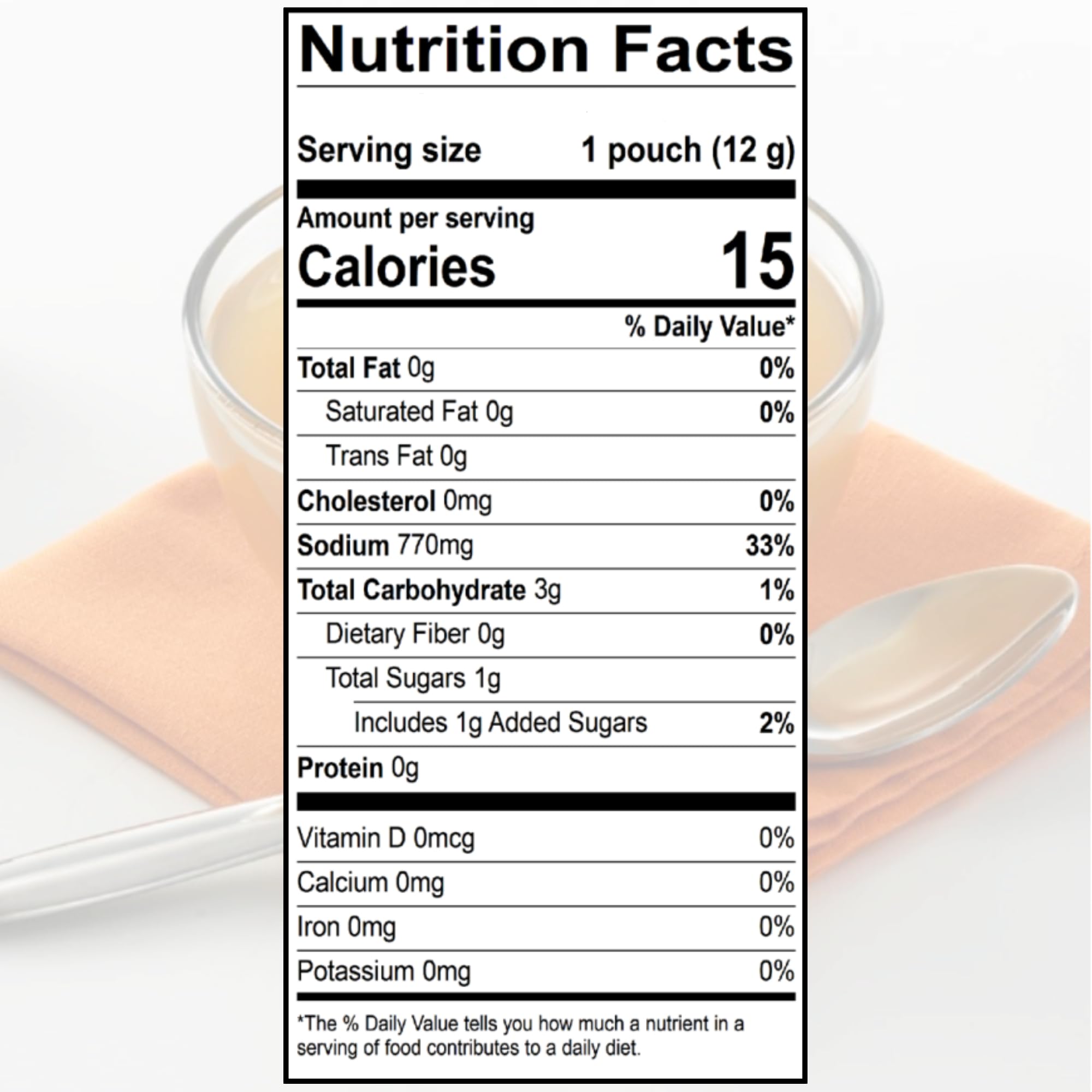 SAVORY CHOICE Seafood Broth Concentrate, 15 Packets (12g) - Gluten-Free, Diary-Free Broth Concentrate