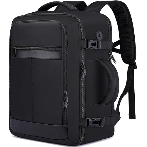 EZUOLA Travel Backpack for Men, Carry On Suitcase Backpack (Black)