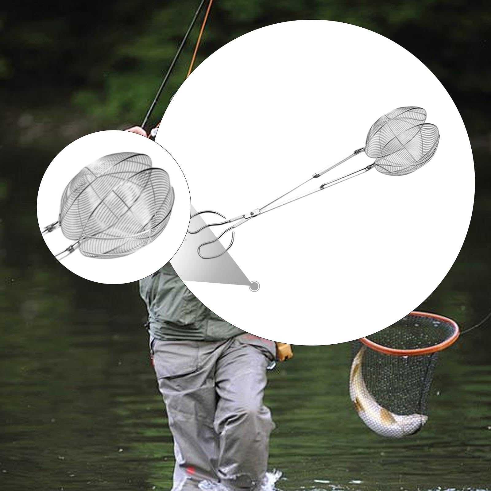 Fischzange Aus Edelstahl, Ergonomische Fischzange, Tragbare Aalzange, Rostfreie Konstruktion, Einfach zu Bedienen, Geeignet