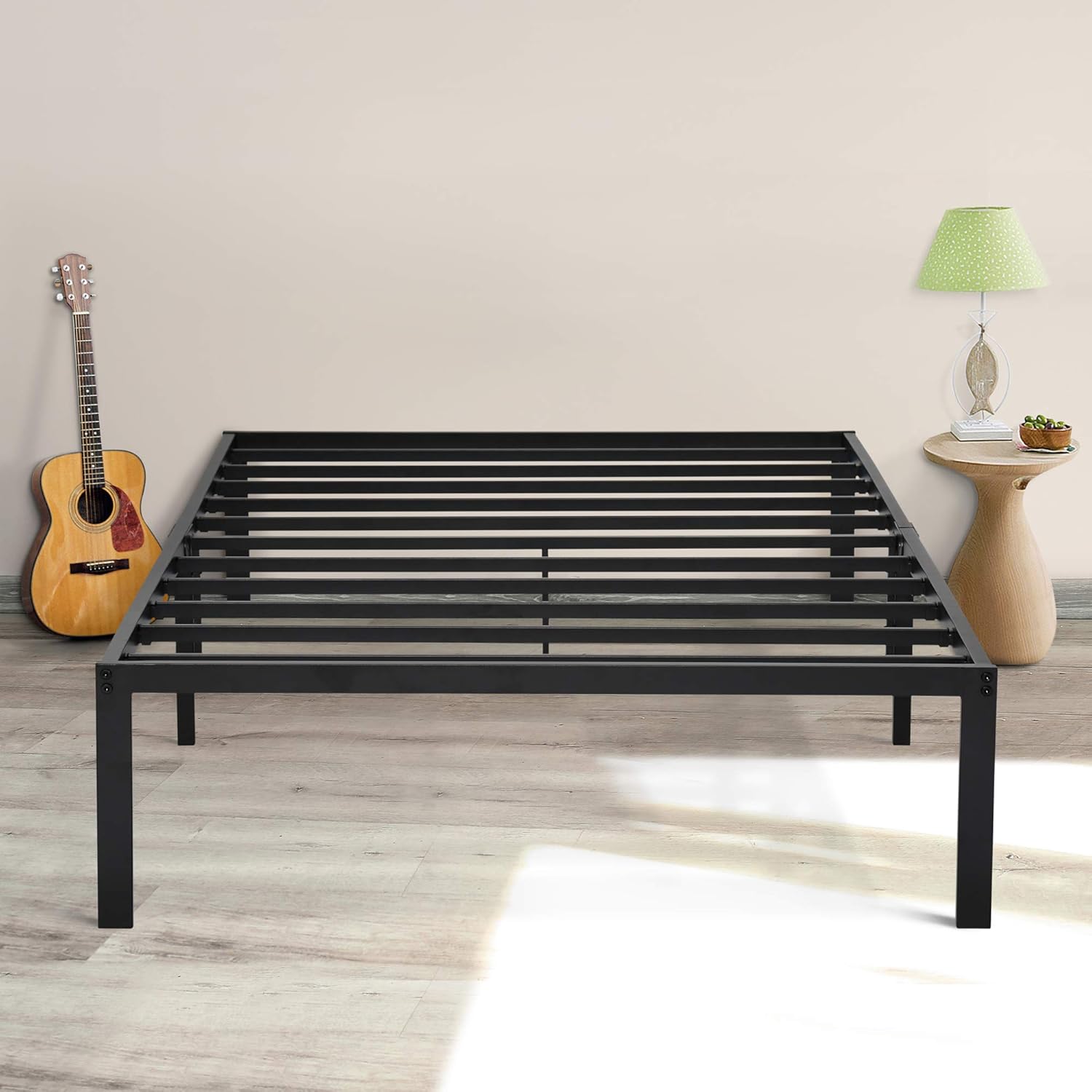 Sleeplace 14" Heavy Duty Steel Slat Bed Frame/ NonSlip
