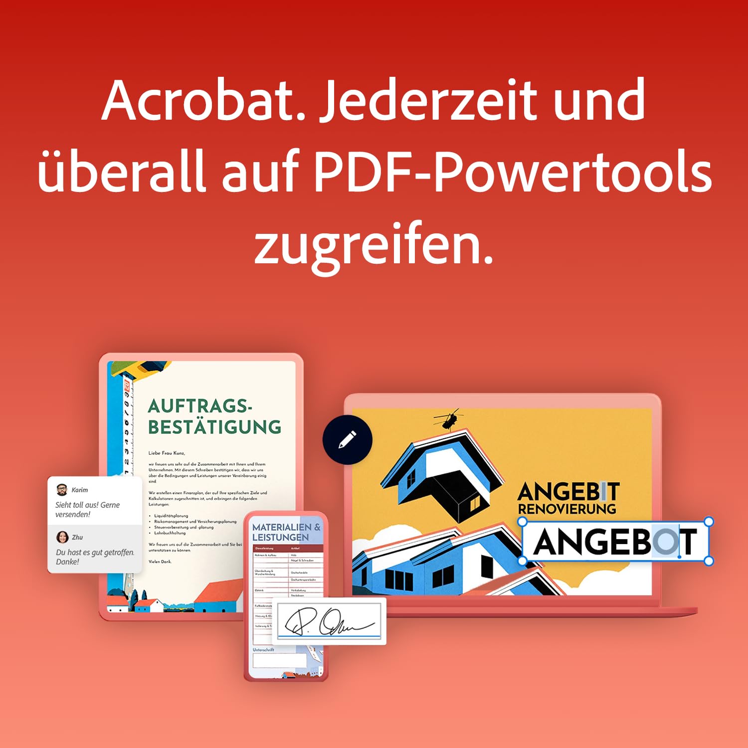 Adobe Acrobat Pro|1 Jahr| PC/Mac|Digital Download