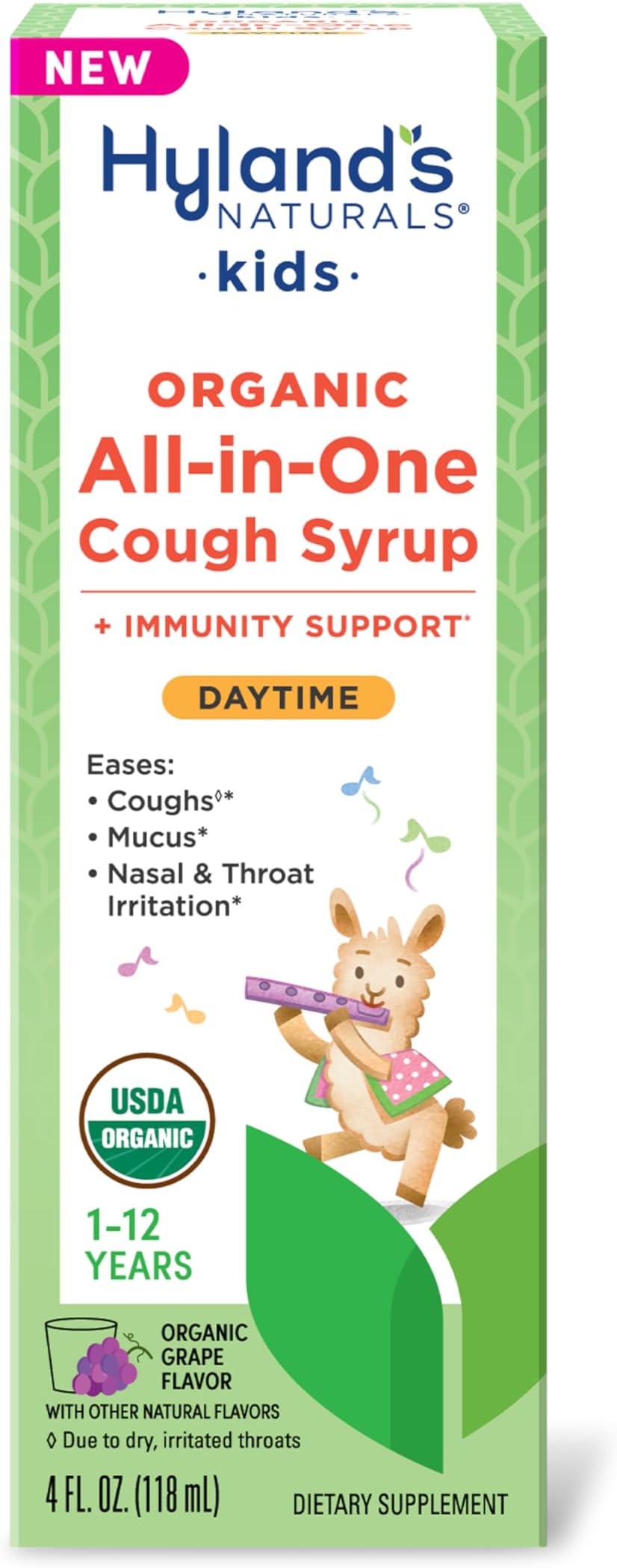 Hyland's Kids Organic AllinOne Cough Syrup Daytime