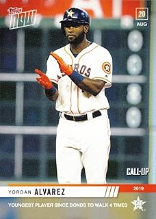 2019 Topps Now Baseball #720 Yordan Alvarez Pre-Rookie Card - Walks Four Times in One Game - Only 403 made!
