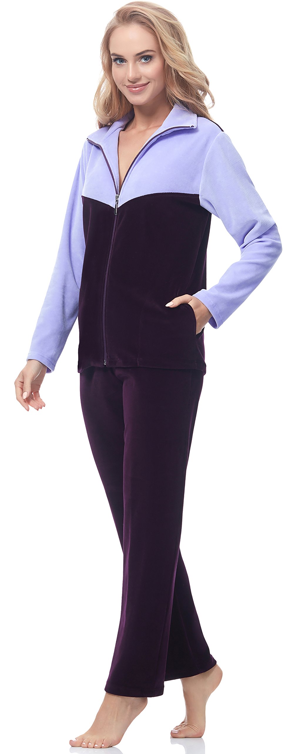 Merry Style Dres Damski z Weluru MSMG001 (Fioletowy(1725), M)