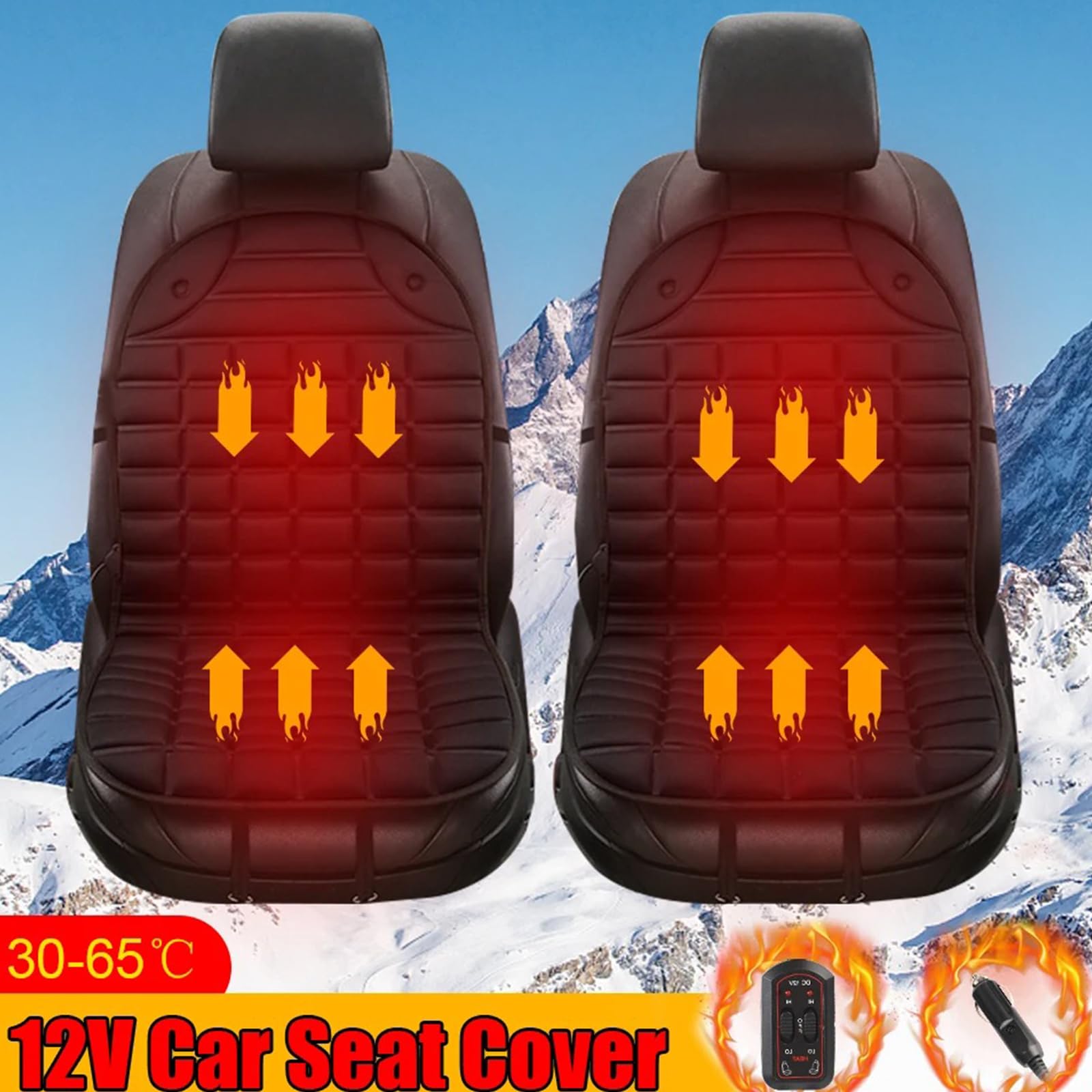 Autositzbezug 2er-Set Sitzkissen für Das Auto Warm Bequem Weich Plüs