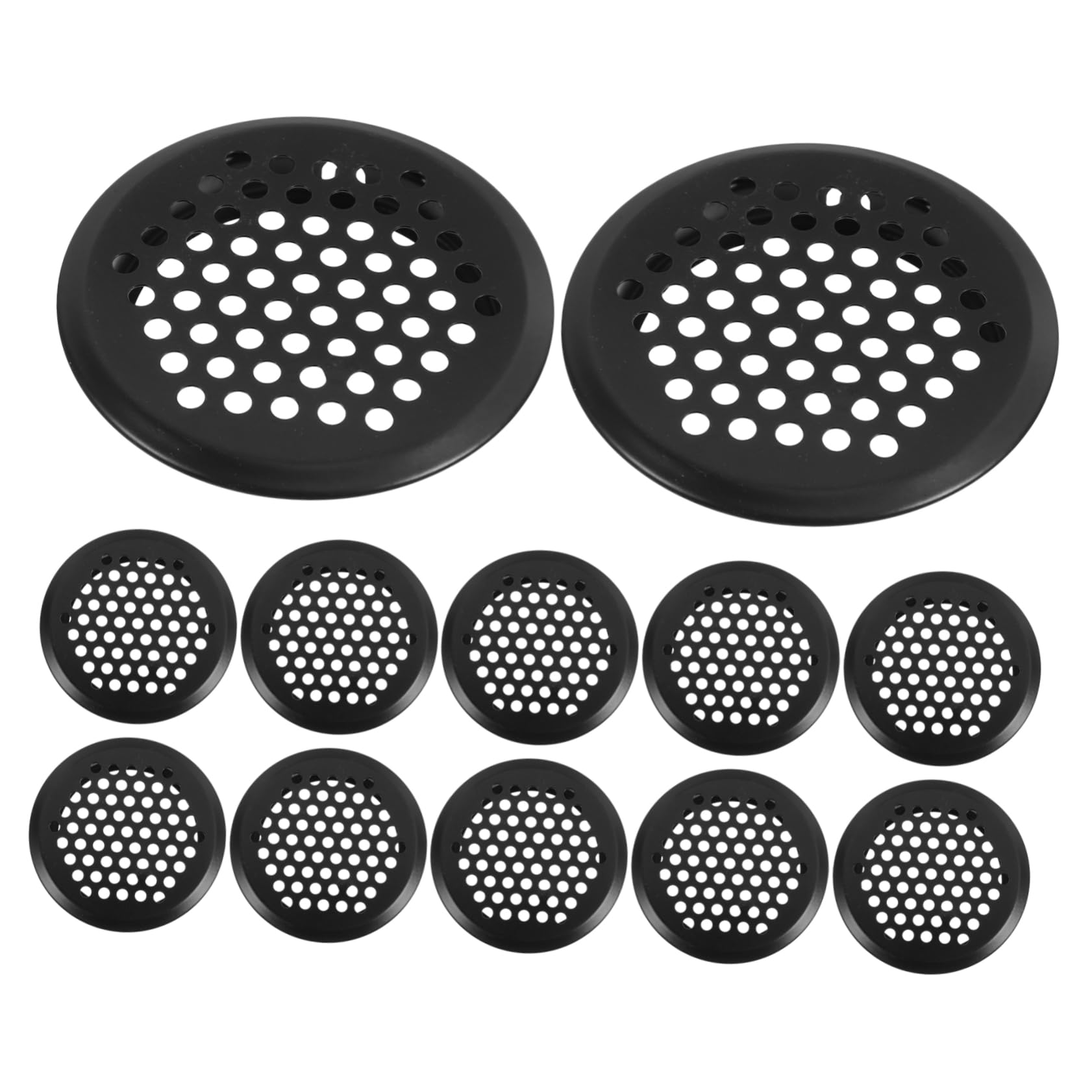 12pcs Metal Air Vent Covers for Wardrobe Cabinet Round Vent Holes Mesh Design 53mm Ventilation