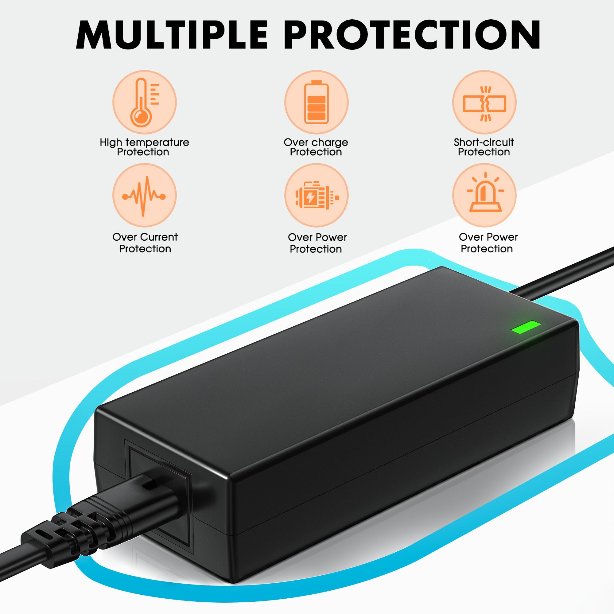 YOZYU 42V 2A Electric Scooter Charger,Power Adapter for Segway