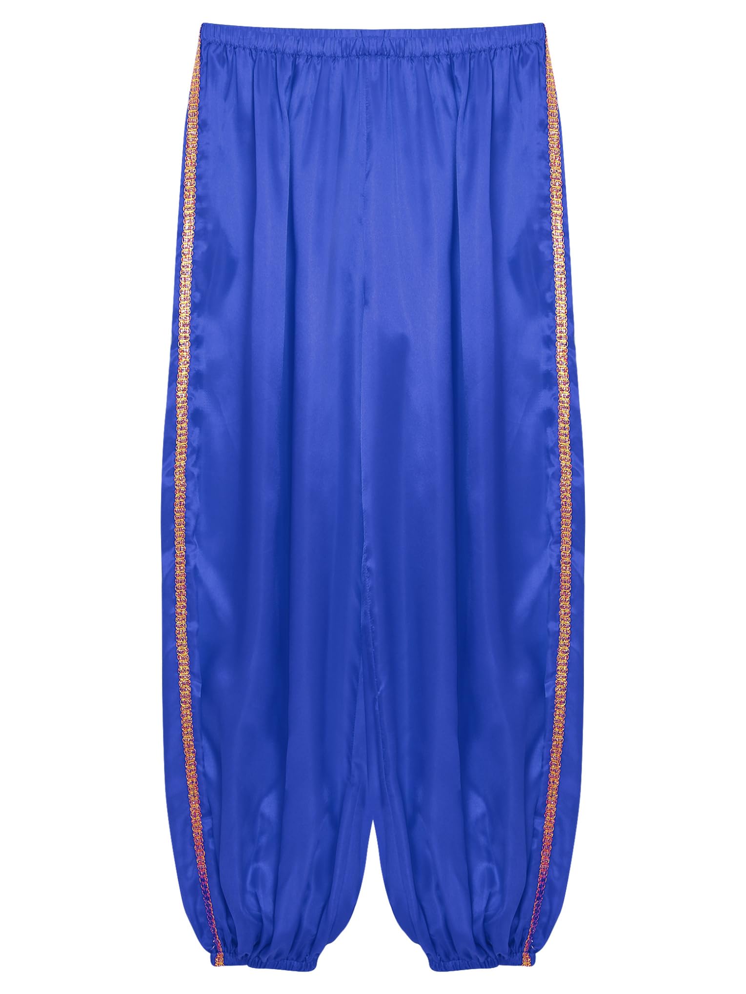 Pantalones de Baile para Hombres Pantalones Bombachos de Halloween Disfraz Príncipe Árabe Fiesta S-4XL