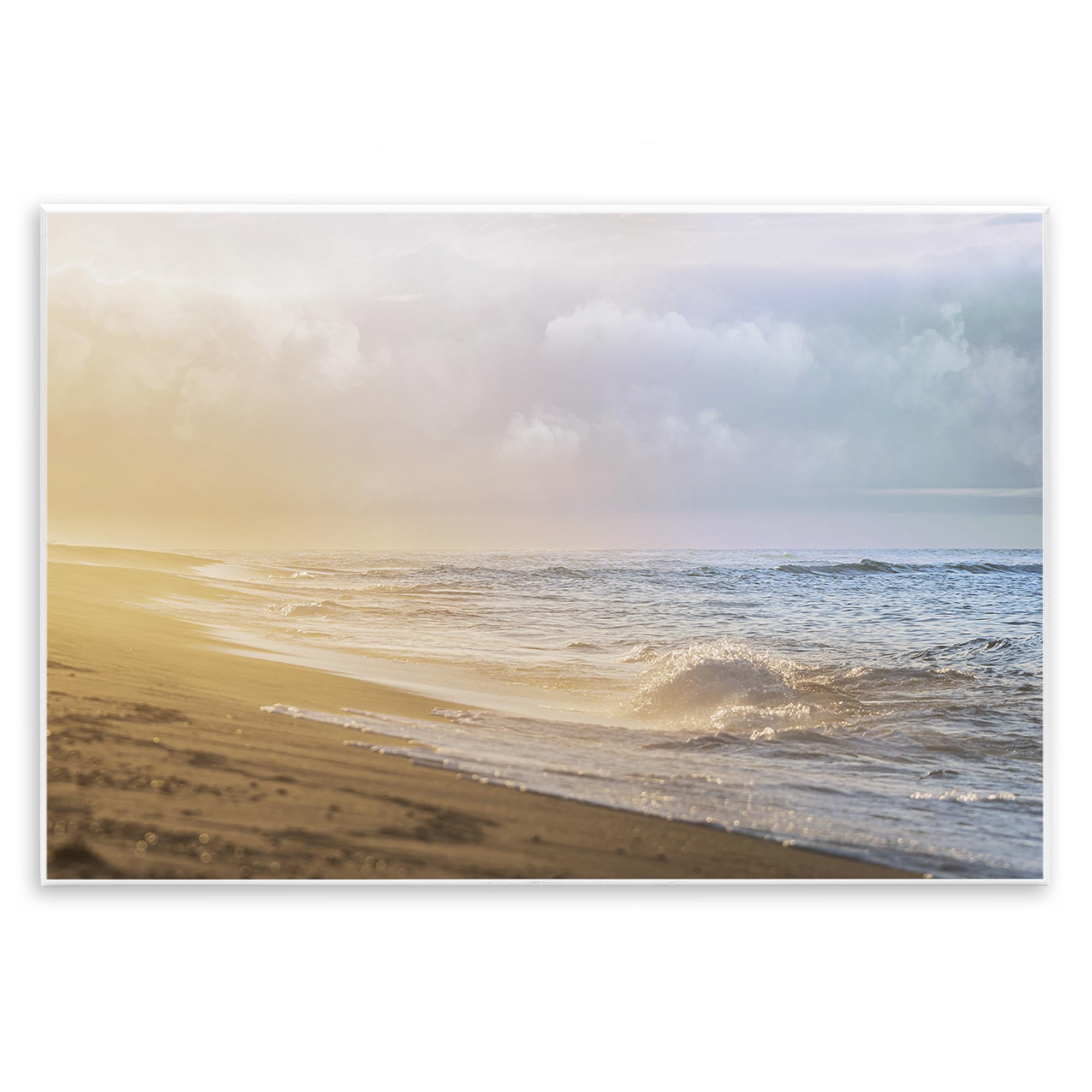 Gentle Seaside Breeze Coastal, 13 x 19 Inch Mounted Print on Wall Plaque