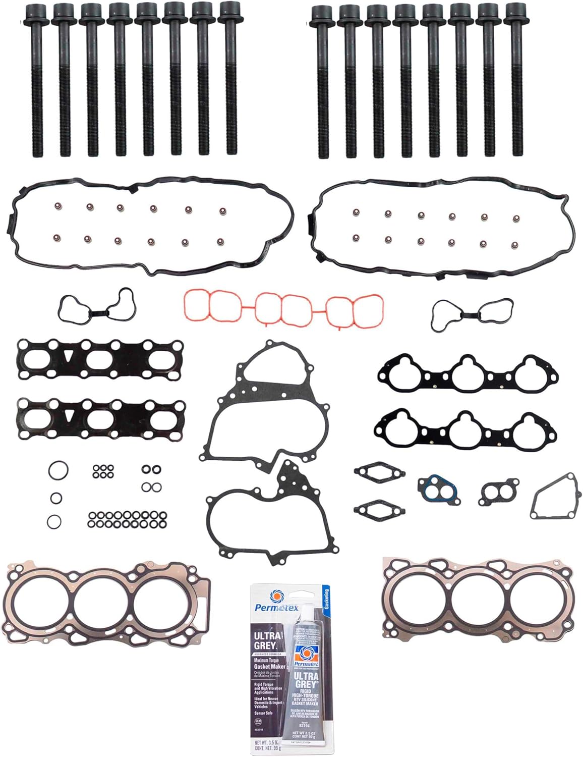 CPWK481 Head Gasket Set Bolt Kit Fits: 07-15 Nissan Altima 3.5L V6 DOHC 24v VQ35DE