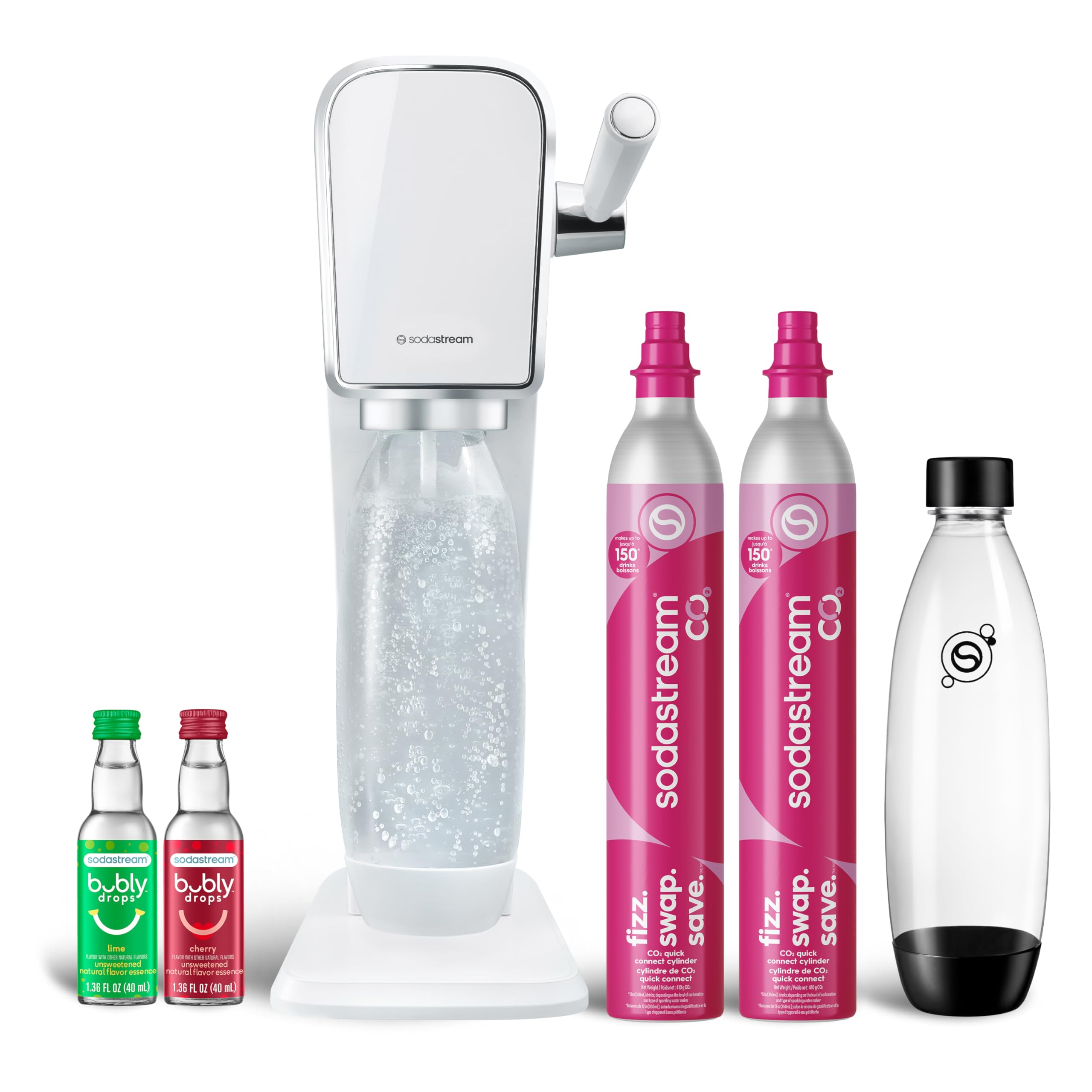 【房州】sodastream 炭酸水メーカー CO2ボンベ付き ホワイト ソーダストリーム SodaStream