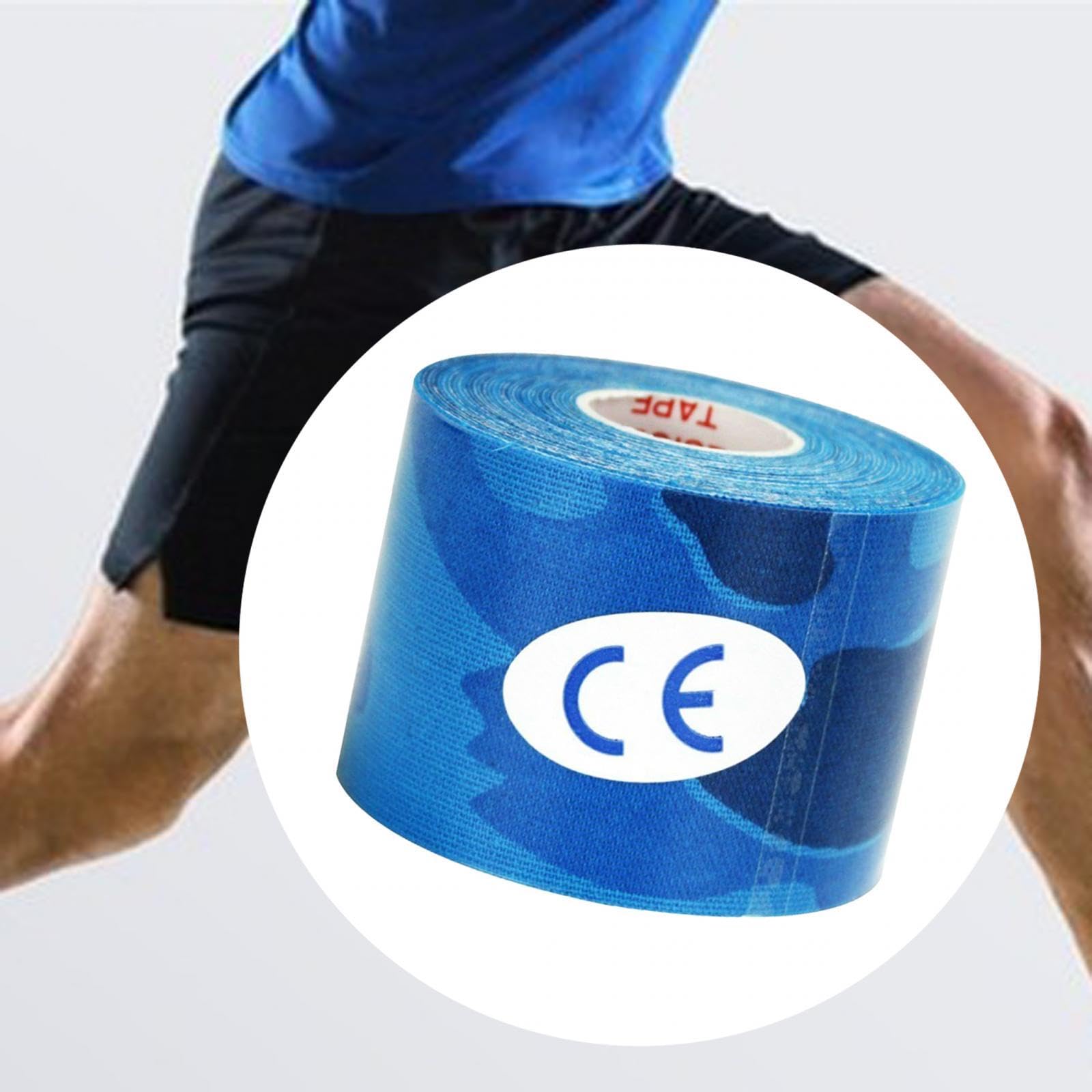 6x Cinta Atlética de 5cm X 5m Cinta Muscular Elástica para Hombro, Muñeca Y