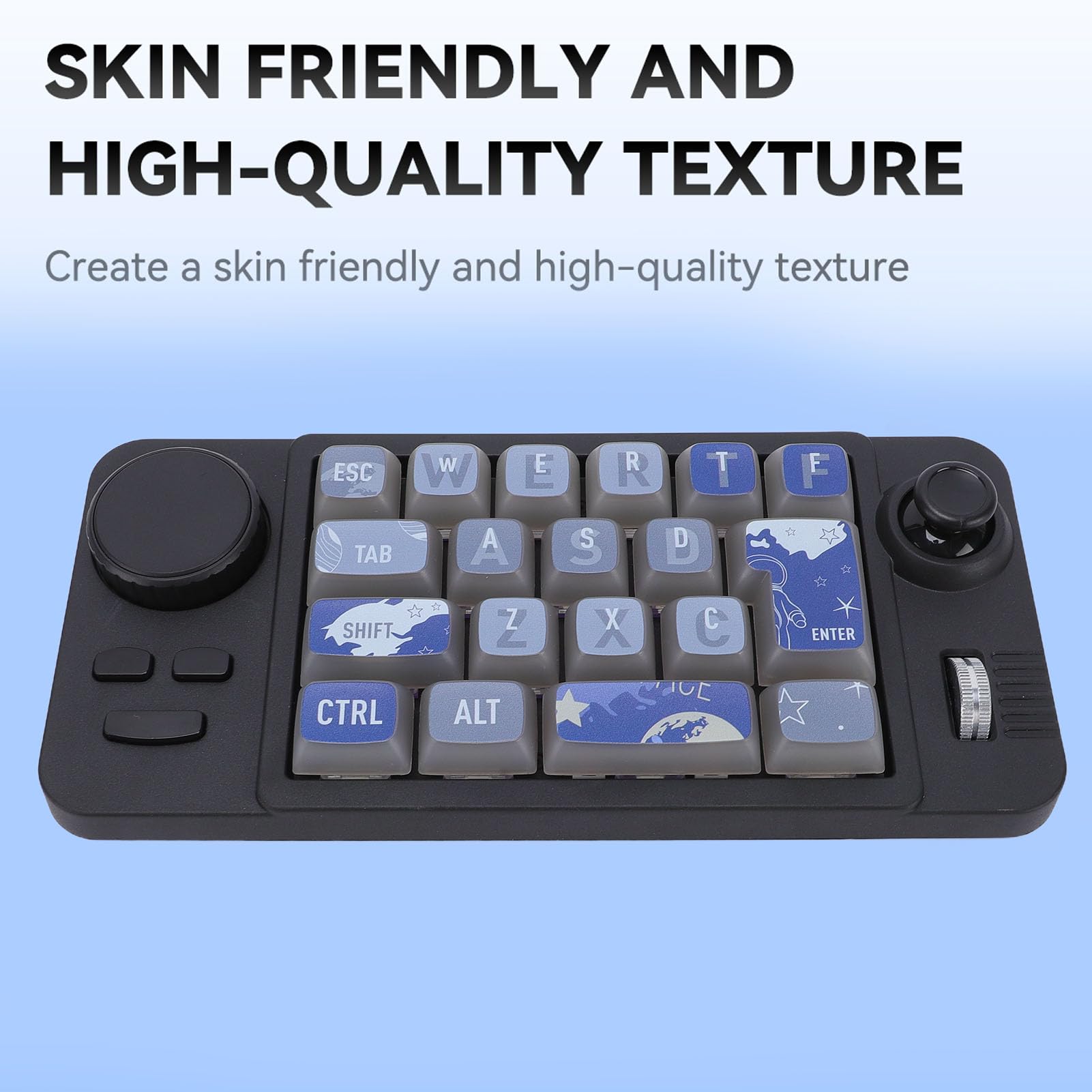 Jectse Pavé Numérique Mécanique Programmable à 19 Touches (Macros), Rétroéclairage LED RGB, connectivité sans Fil 2,4 GHz/Bluetooth 5.0 / Filaire, avec Joystick, Molette de Contrôle