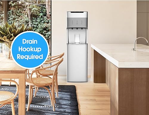 Miniatura 9 de Dispensador de enfriador de agua sin botella de autolimpieza con filtro de agua de 4 etapas 3 ajustes de temperatura, plata