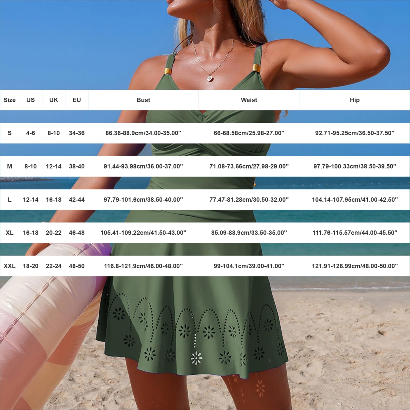 Generico Costume da Bagno da Donna con Push Up Arricciato, Sexy, Scollo a V, Stile Tummy Control Costume Intero Piscina Donna