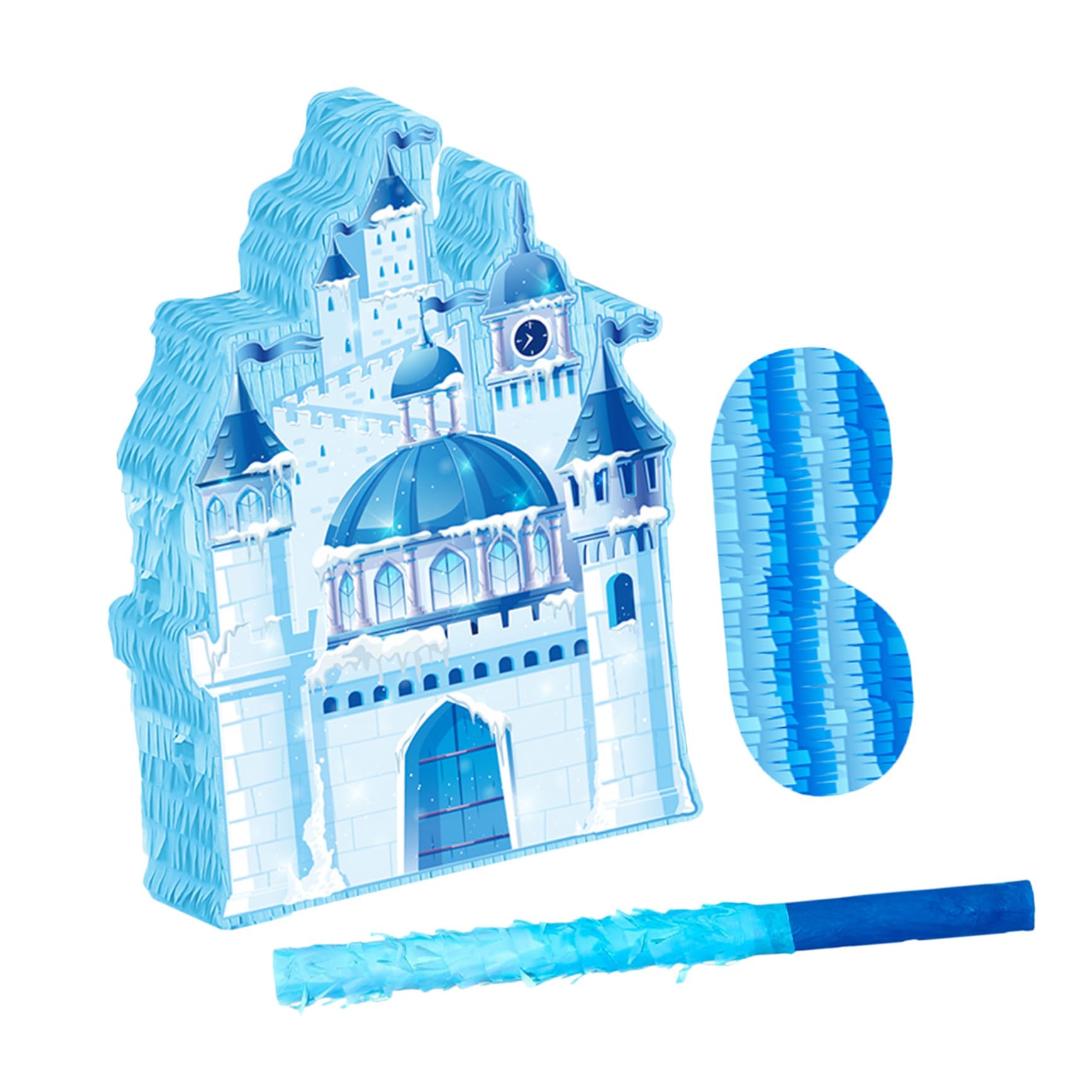 Pinata De Château Pour Fête De Mariage Décoration De Fête Porte-Bonbons Pinata D'Anniversaire Bleu Ciel