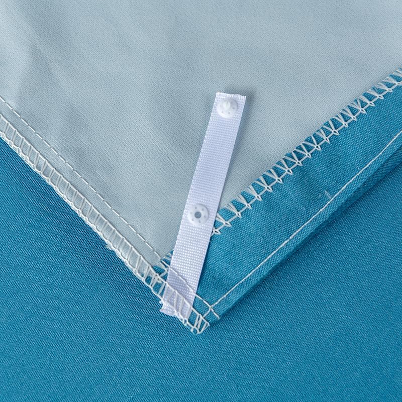 WenBags Waterproof Duvet Cover Queen Size, with Zipper and Corner Ties, Breathable and Washable, for Incontinence,Kids, Elders, Pets (1, Blue, Queen)