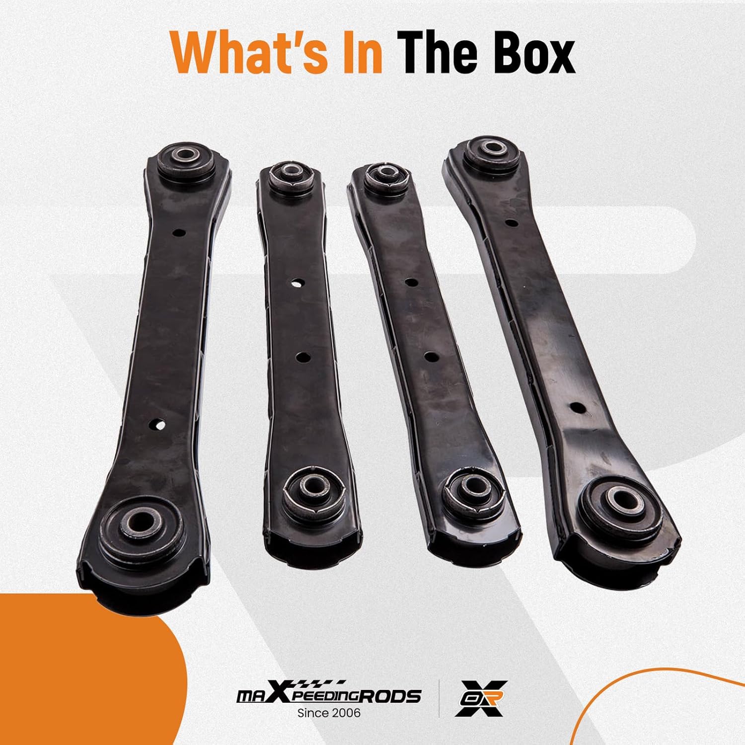 maXpeedingrods 4Pc Front Upper & Lower Control Arm for Dodge Ram 1500 2500 3500 2003-2010 4WD 8 Lug Wheels Only, Suspension Kit Control Arm w/Bushings Replacement