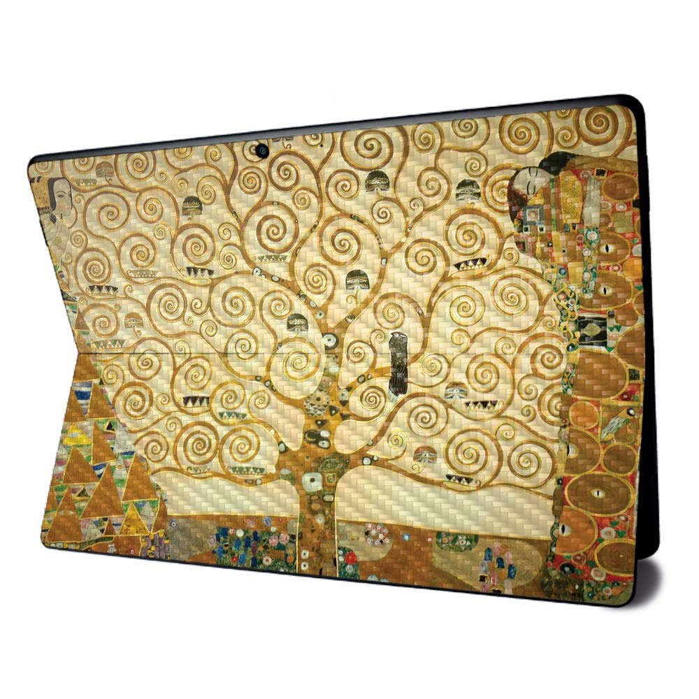 MightySkins Carbon Fiber Skin for Microsoft Surface Pro X - Tree of Life | Textured Carbon Fiber Finish | Easy to Apply, Remove, and Change Styles | Made in The USA