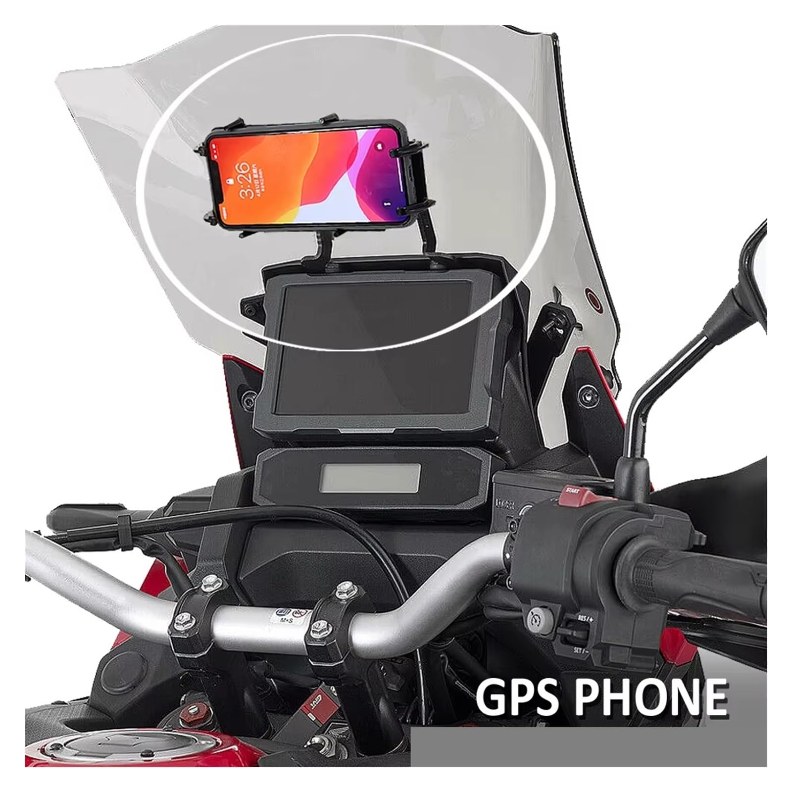 Fixation GPS Moto pour CRF1100L pour Africa Twin CRF 1100 L 2020 – 2024 Accessoires Moto Carte GPS Support De Téléphone Portable USB